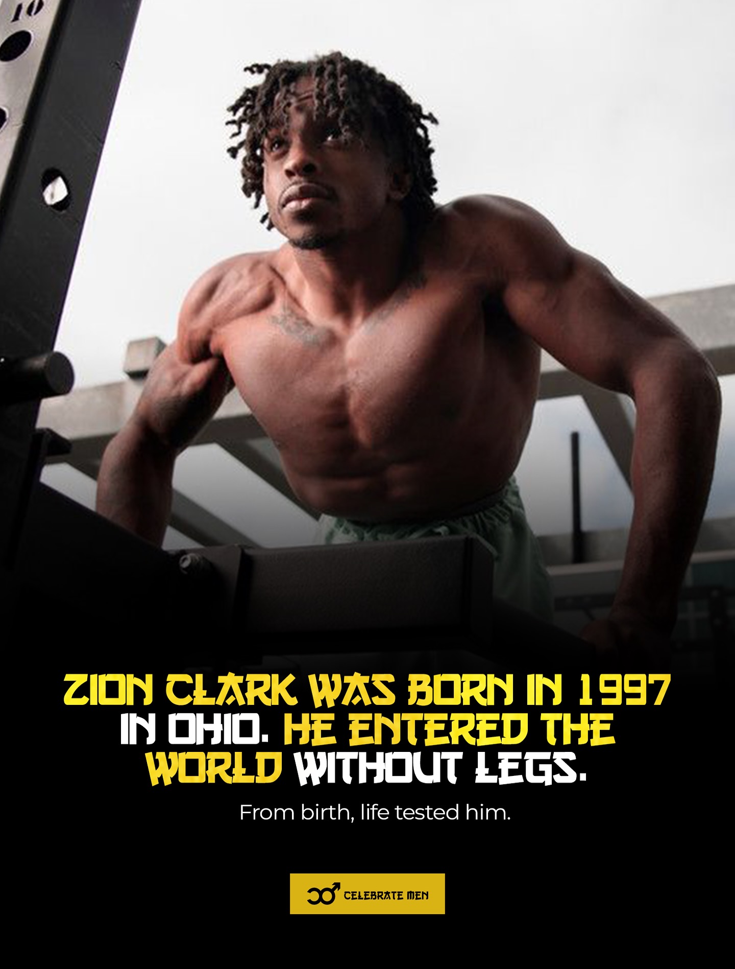 Zion Clark.
No excuses. Only will.
Limits were never real.
#zionclark #noexcuses #unbreakable #defylimits #humanpotential #celebratemen