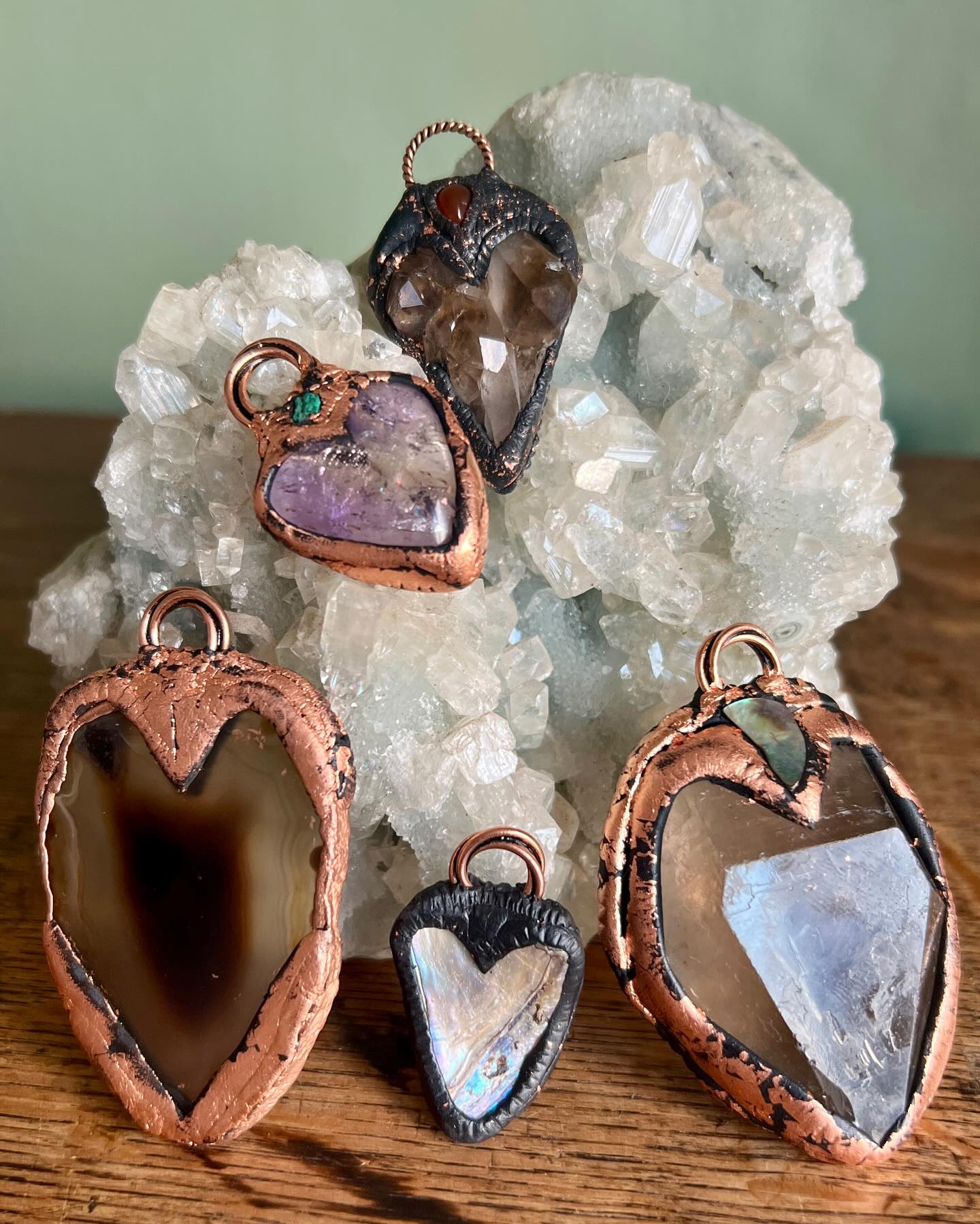 I’m pleased to present the first of the brand new heart talismans that I promised in my stories the other day!
These lot still need the finishing touches but they’re pretty much ready - what do you think?
Inspired by my valentines collection from 5 years ago, I’ve experimented with creating hearts in my new sculpted style ✨
More in process, coming soon ❤️
These will be listed with prices in my ‘talismans’ highlight very soon - but if one has caught your eye you can DM me to enquire + reserve 🙌