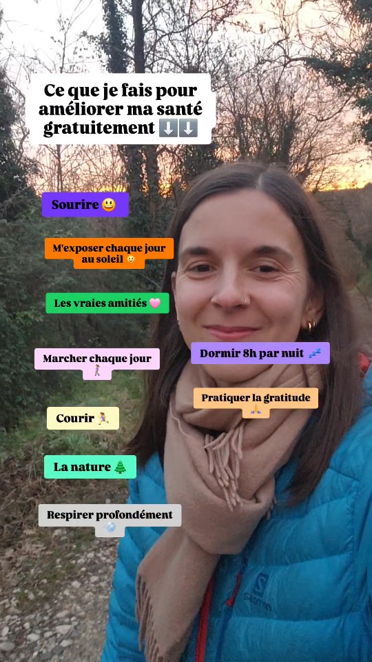 ⬇️ ET SI CELA CHANGEAIT TOUT ? ⬇️
..
📩 On pense toujours que la santé c’est cher.. alimentation bio, salle de sport, poêles en inox, système de filtration à eau, vêtements aux matières naturelles..certes tout ca est important et a un coût..MAIS..🫣
..
📩 Si tu commençais là où l'impact est déjà immense 🩷 ? marcher chaque jour, apprendre a respirer, dormir au moins 8h, courir si le coeur t'en dit, te connecter chaque jour a la nature, sourire, lier des vrais liens, prendre la lumière naturelle / le soleil, dîner tôt pour augmenter ta fenêtre de jeun, pratiquer la gratitude.. de quoi rythmer ta journée et ta vie pour être en PLEINE SANTÉ ☺️
..
Si tu veux aller + loin, inscris toi à mon mini cours "je connais mon corps, je connais mon cycle" 1 vidéo/ semaine pendant 1 mois en février 💥
COMMENTE CYCLE pour t'inscrire 🌞❄️
..
Je suis Candice, naturopathe spécialisée dans les hormones. Je t'aide à retrouver la santé (et celle de tes enfants) pour incarner pleinement ta vie de femme 🌿 Prise de rdv en visio (voir bio) pour t'accompagner sur ce chemin 🌿
..
#naturopathie #hormones #cyclemenstruel #stress #systemenerveux