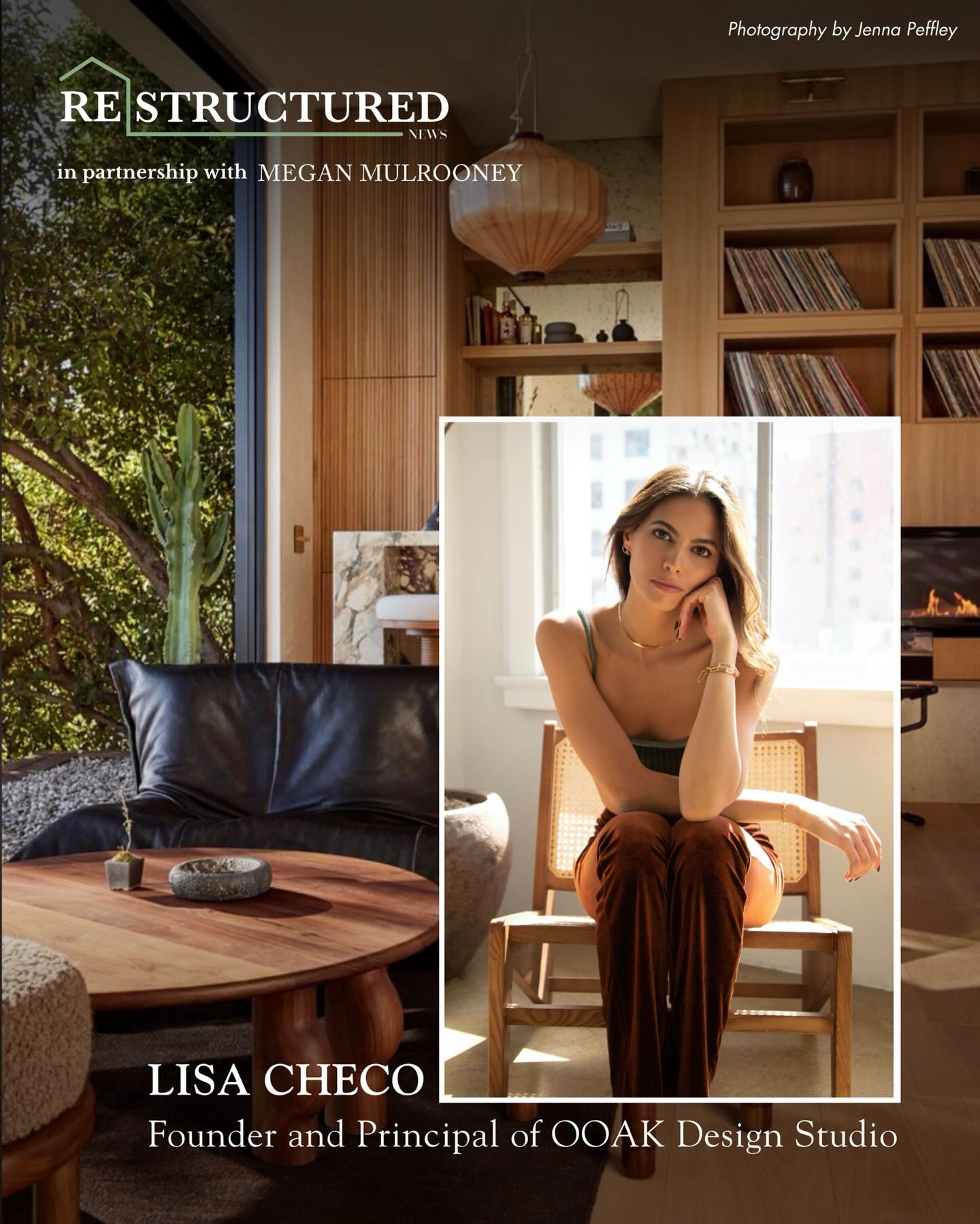 We’re excited to welcome Lisa Checo (@lisamariecheco), Principal of OOAK Design Studio, as a speaker and moderator for our upcoming RE|STRUCTURED LIVE social event, Design Across Time. Known for her thoughtful, layered approach to interior architecture, Lisa’s work blends materiality, restraint, and a strong sense of place — resulting in spaces that feel both refined and deeply personal across residential and commercial projects.
Join us Thursday, February 5th at 7:00pm at Megan Mulrooney Gallery (@meganmulrooneygallery) in West Hollywood. The conversation inside the gallery will begin at 8:00pm, following time to mingle, view the exhibitions, and enjoy drinks and light bites.
Ticketing and full event details can be found via the link in our bio. For questions, feel free to DM us or email info@restructurednews.com.
Photography Credits: Jenna Peffley, Christopher Sturman, & Becca Lea