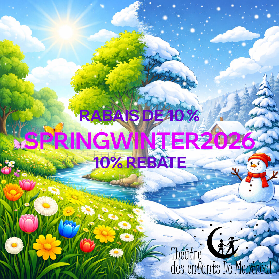 Profitez d’un rabais de 10 % 🌸❄️ sur notre camp de printemps 🎭 et sur nos programmes de Jeu d’acteur – Théâtre créatif et de théâtre jeunesse ✨ jusqu’au 15 janvier 📅 avec le code promo:
SPRINGWINTER2026
---
Enjoy a 10% savings 🌸❄️ on our Spring Camp 🎭 as well as our Young Drama and Creative Drama classes ✨ until January 15 📅 with the promo code:
SPRINGWINTER2026
#MontrealKids #TheatreForKids #DramaClasses #SpringCamp #KidsActivities #MontrealFamilies #AfterSchoolPrograms #CreativeKids #YouthTheatre #MontrealEvents #MontrealParents #TheatreCamp #EnfantsMontreal #TheatreJeunesse #CoursDeTheatre #CampDePrintemps #ActivitesPourEnfants #FamillesMontreal #LoisirsJeunesse #Creativite #TheatrePourEnfants #ParentsMontreal #MontrealQC