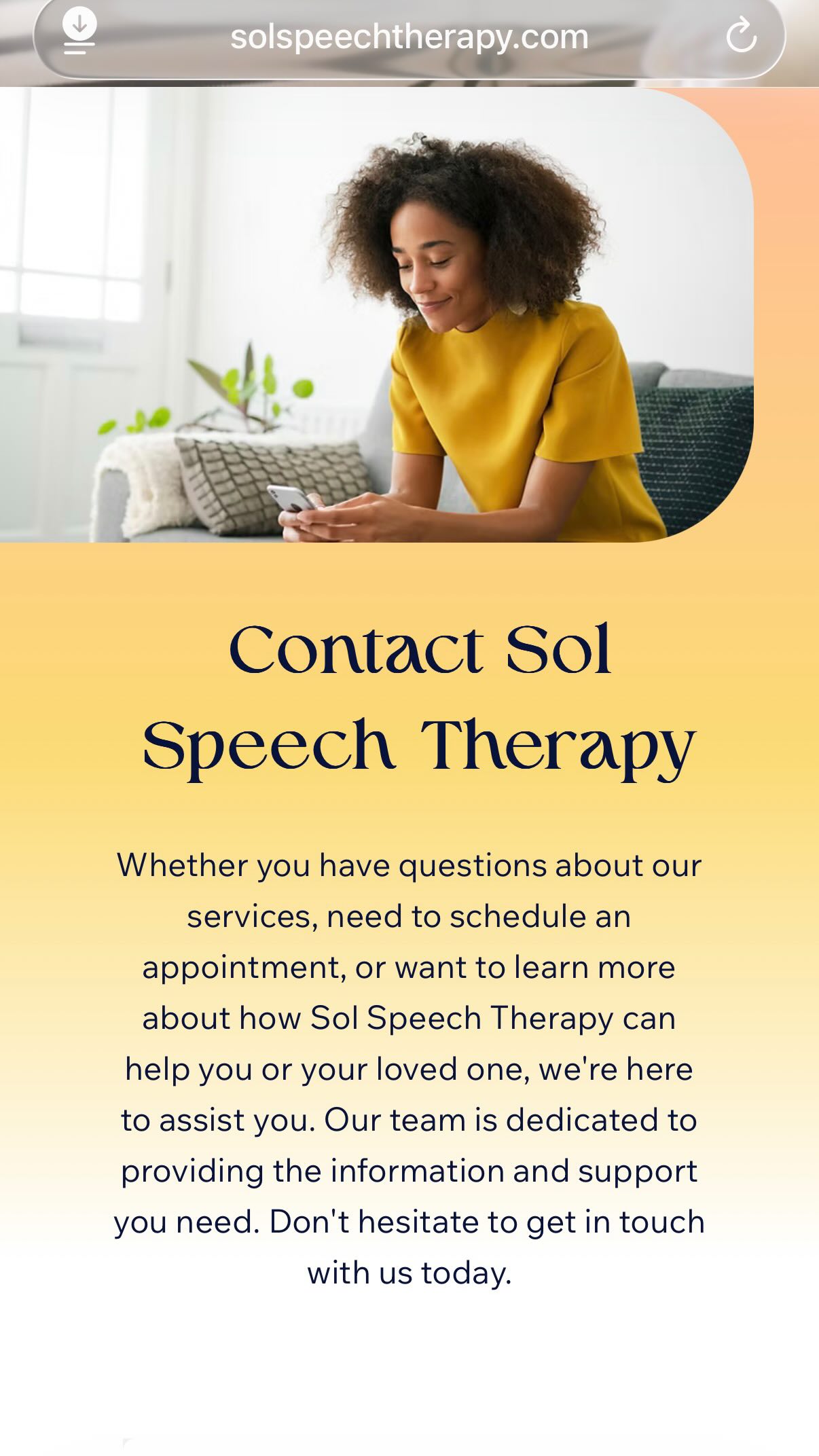Thrilled to announce that our Sol Speech Therapy website is now live! We’re excited to share our services and connect with families and clients. This is a big step forward in making our services more accessible to the community.
Comment “ ☀️” for the link in your DM