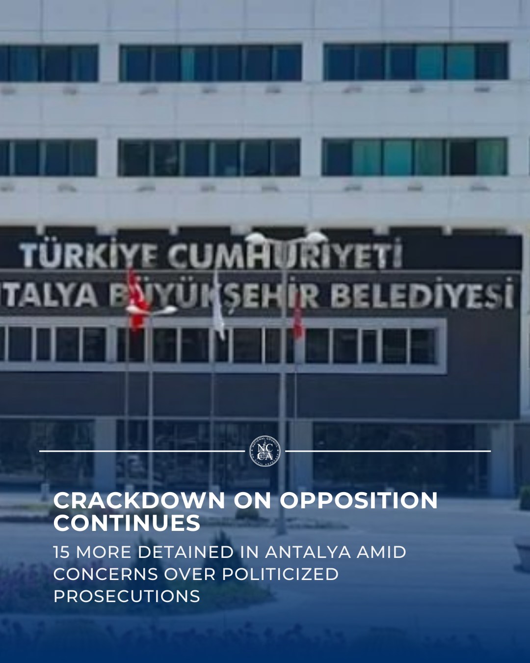 15 More Detained in Antalya Amid Bribery Probe Targeting Opposition
Fifteen more people have been detained in Antalya amid a bribery investigation that critics say is part of a broader crackdown on Turkey’s main opposition.
These detentions raise serious concerns about politicized prosecutions, selective law enforcement, and the steadily shrinking space for political pluralism in Türkiye. Human rights observers warn that such practices undermine the rule of law and democratic accountability.
Read more:
https://loom.ly/U6ZAs2s
#Turkey #Turkish #HumanRightsViolations #RuleOfLaw #Democracy