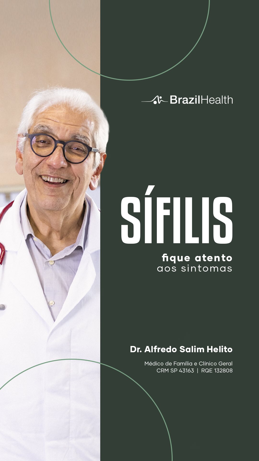 Uma ferida que surge e desaparece sozinha: esse é o sinal mais traiçoeiro da sífilis.
Neste vídeo, o Dr. Alfredo Salim Helito alerta para a alta nos casos e explica como a doença age. Muitas vezes, a lesão inicial regride sem tratamento, levando o paciente a acreditar que está curado.
Mas atenção: a ausência de sintomas visíveis não significa que a bactéria foi eliminada. Ela continua agindo em silêncio no organismo e pode evoluir para quadros muito mais graves.
Assista e entenda por que não se deve ignorar os sinais do corpo.
Prof. Dr. Alfredo Salim
Clínica Médica e Medicina de Família
CRM SP 43163 | RQE 132808
#Sifilis #IST #SaudePublica #Infectologia #DrSalim