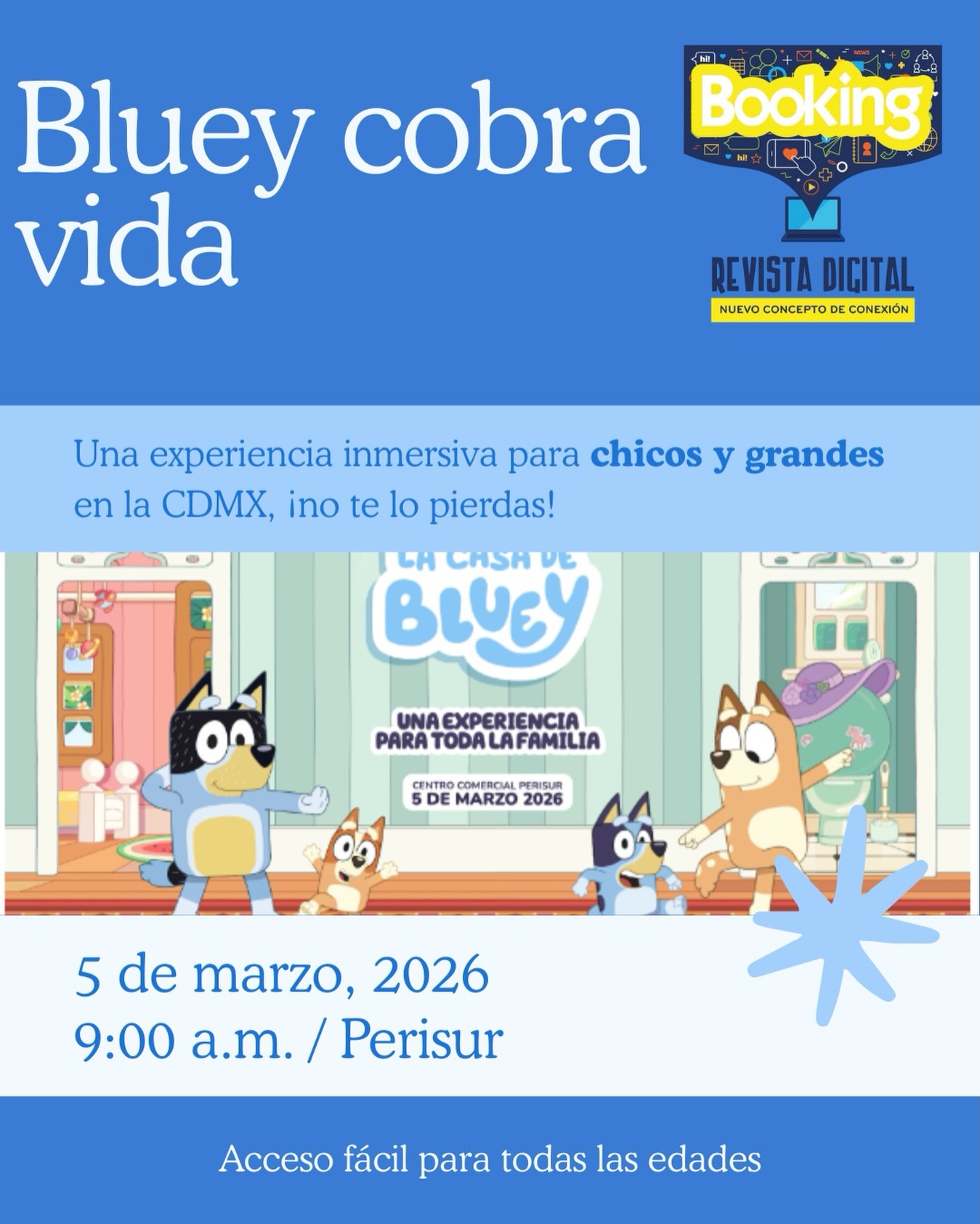 Una experiencia que no te puedes perder junto con toda la familia @blueyespanol