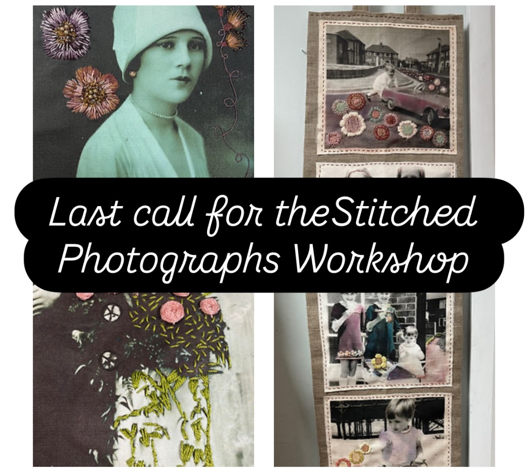 It's the last call for bookings for the Stitched Photographs workshop.
The workshop is on Sunday 15th February at my studio. The deadline to book and provide an image is the 16th of January.
Stitch a memory, a gift, an heirloom. Preserve fading photographs.
Also available as a kit. See the website to book or order a kit.
#vintagephotography #heirloom #heirloomcore