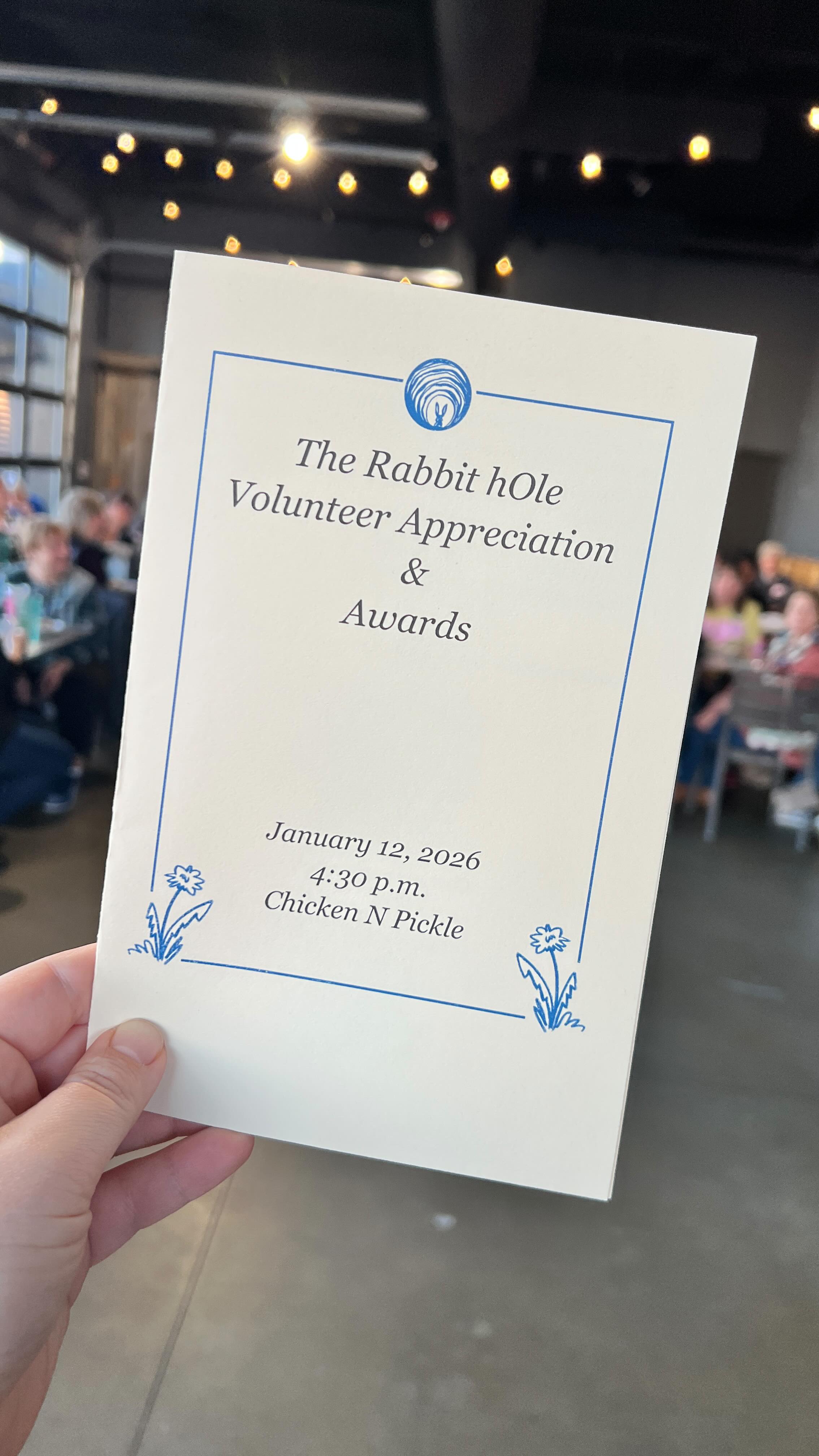 In 2025 our incredible volunteers spent a total of 10,670 hours with us! 🤩
On Monday evening we held our annual volunteer appreciation event, which included food and drinks, awards and acknowledgments, prizes, bingo, and a make your own bouquet bar.
Thanks to all of our incredible volunteers – The Rabbit hOle isn’t possible without you!! ❤️
Also thanks to the following organizations who helped us shower our volunteers with appreciation:
@chickennpicklenkc
DWF Florist
@alofthotels NKC
@broadwayroasting
@brownandloe
@citymarketcoffee
@harrahskc
@harryscountryclub
@jeffersonsnkc
@mclainsbakerykc
@messengercoffee
@paulandjacks
@primaparkville
@rokcclimb
@armourtheater
@trezomarebuzz
@unionstationkc