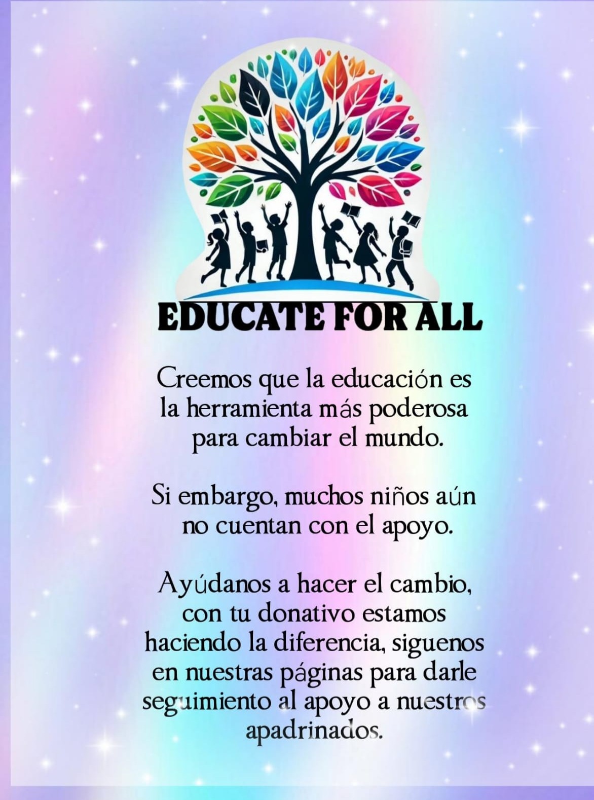 Con tu aportación, estamos transformando vidas a través de:
Útiles escolares: Mochilas, cuadernos y libros.
Becas de estudio: Para que ningún niño abandone la escuela por falta de recursos.
Mejora de aulas: Espacios dignos y seguros para aprender.