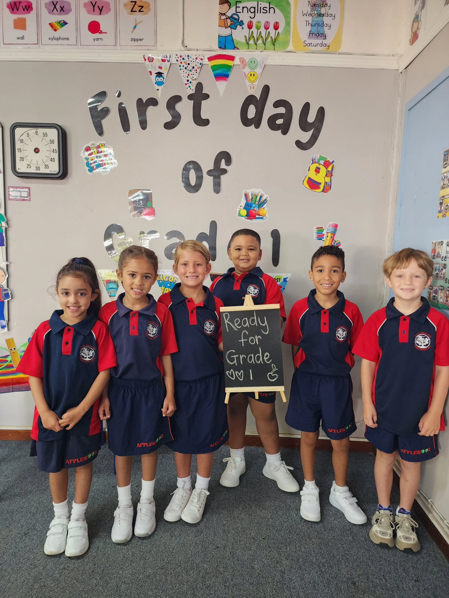 🌟 Welcome Grade 1's at Applewood! 🌟
We are so excited to welcome our wonderful new Grade 1 students to the Applewood family! 🍎📚 This marks the start of an exciting journey filled with learning, growth, new friendships and lots of fun. We can’t wait to see these bright young minds shine as they take their first big step into primary school.
Here’s to an amazing year ahead at Applewood! 💙✨