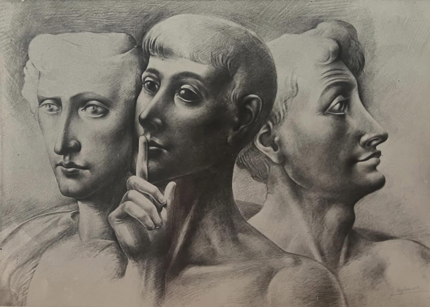 Jean Peyrissac
Le silence
Autour de 1932
Dessin à la pointe d’argent
Localisation inconnue
Le silence est d’or.
💬La pointe d’argent est une technique de dessin ancienne : le trait est fin, sans aucun repentir possible, et s’oxyde avec le temps. Utilisée au Moyen Âge et à la Renaissance par Léonard de Vinci, Albrecht Dürer ou Raphaël, Jean Peyrissac en a fait l’une de ses techniques de prédilection, démontrant ainsi son caractère particulièrement exigeant.
#jeanpeyrissac #dessin #silence #pointedargent #modernart