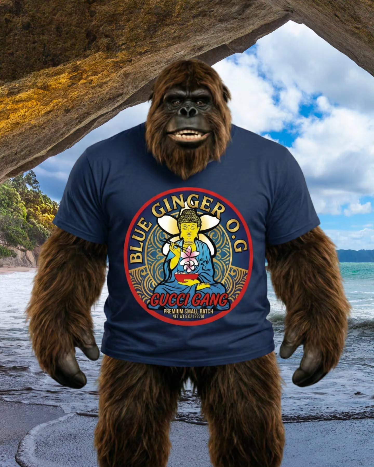 Patches may be banned, but Blue Ginger O.G Gucci Gang is forever. Limited run on shirts dropping soon 🤙🏽 #blueginger