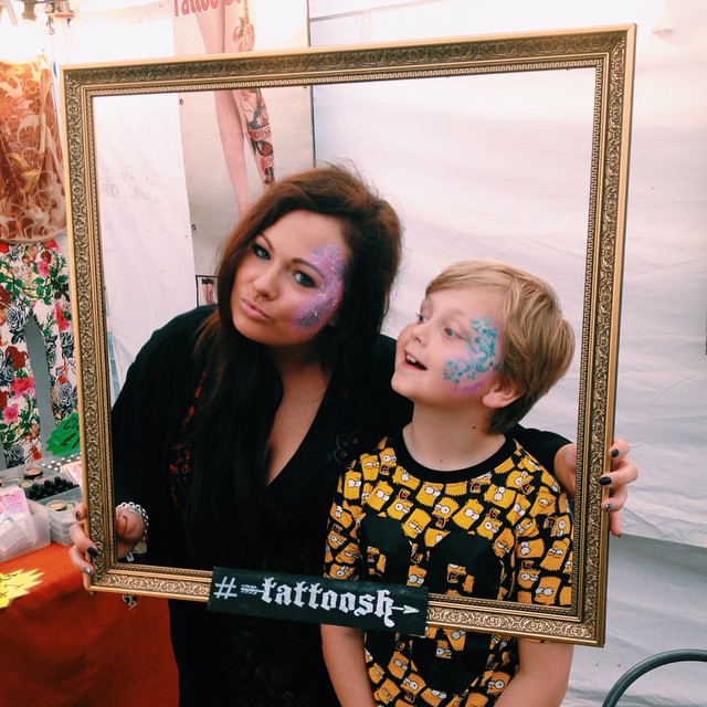 Come and see us and get fab facepaint like these 2 #tattoosh #isleofwightfestival @isleofwightfest