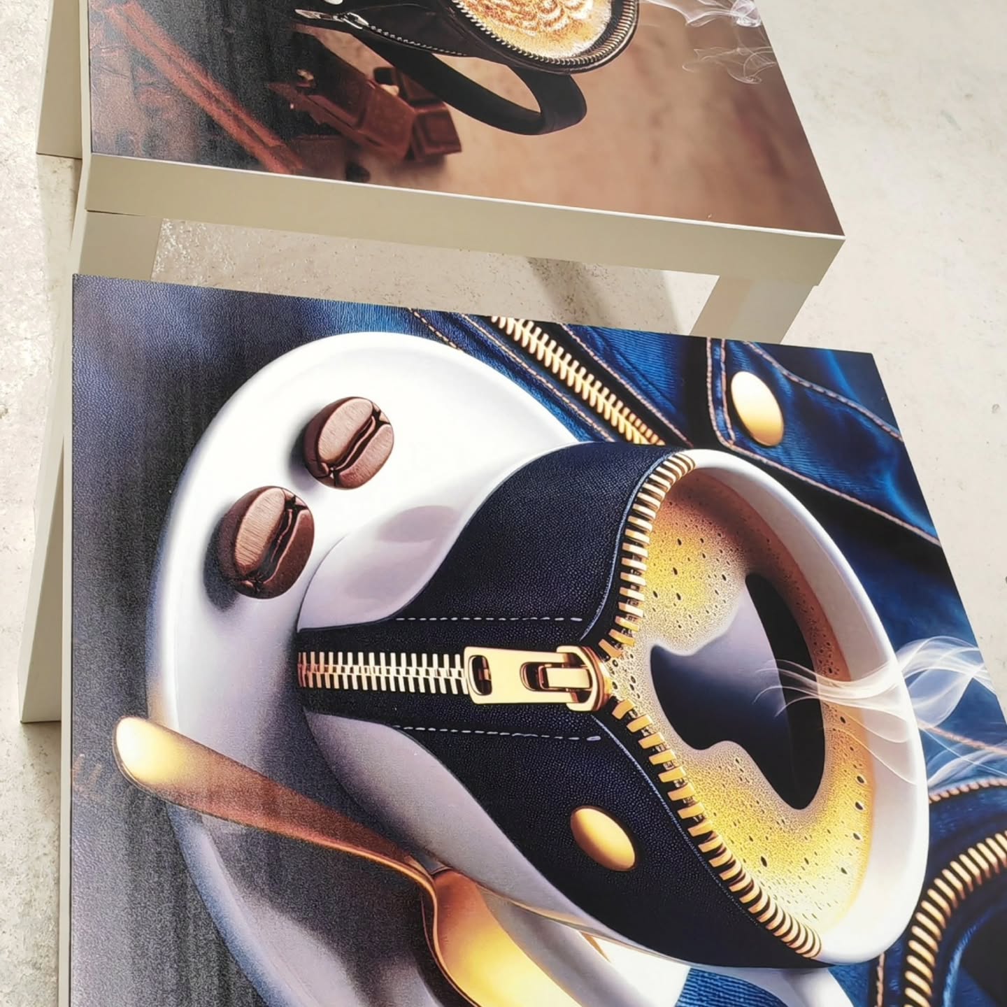 Aujourd'hui personnalisation de table suédoise 😁 alors plutôt team café ou team chocolat ??? #palettedestyles #Personnalisation #Impressionverticale #impressionmeuble