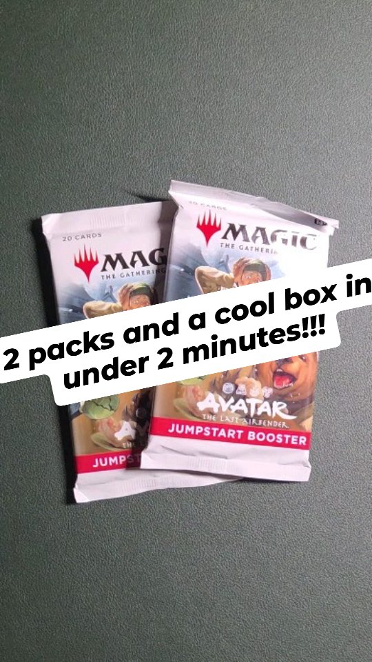 2 Packs and a cool box in under 2 minutes! #Jumpstart #Mtg #magicthegathering #avatarthelastairbender #30daysuperfans