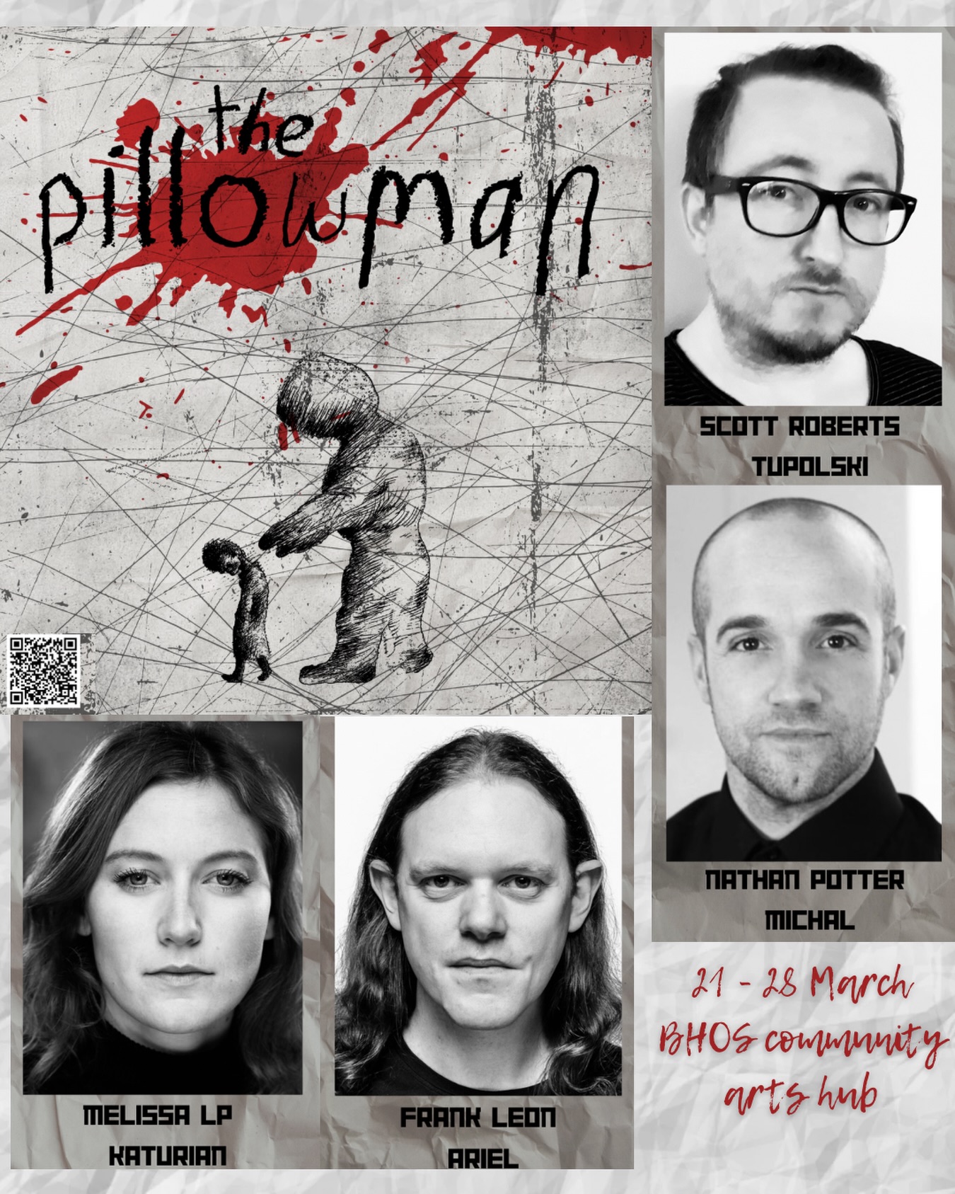Rehearsals are well underway for The Pillowman - don’t miss out on this unique, thought provoking play. Tickets are on sale - link in bio.
#thepillowman #bhos #bhoscommunityartshub #campbellstudiotheatre @loucraig11