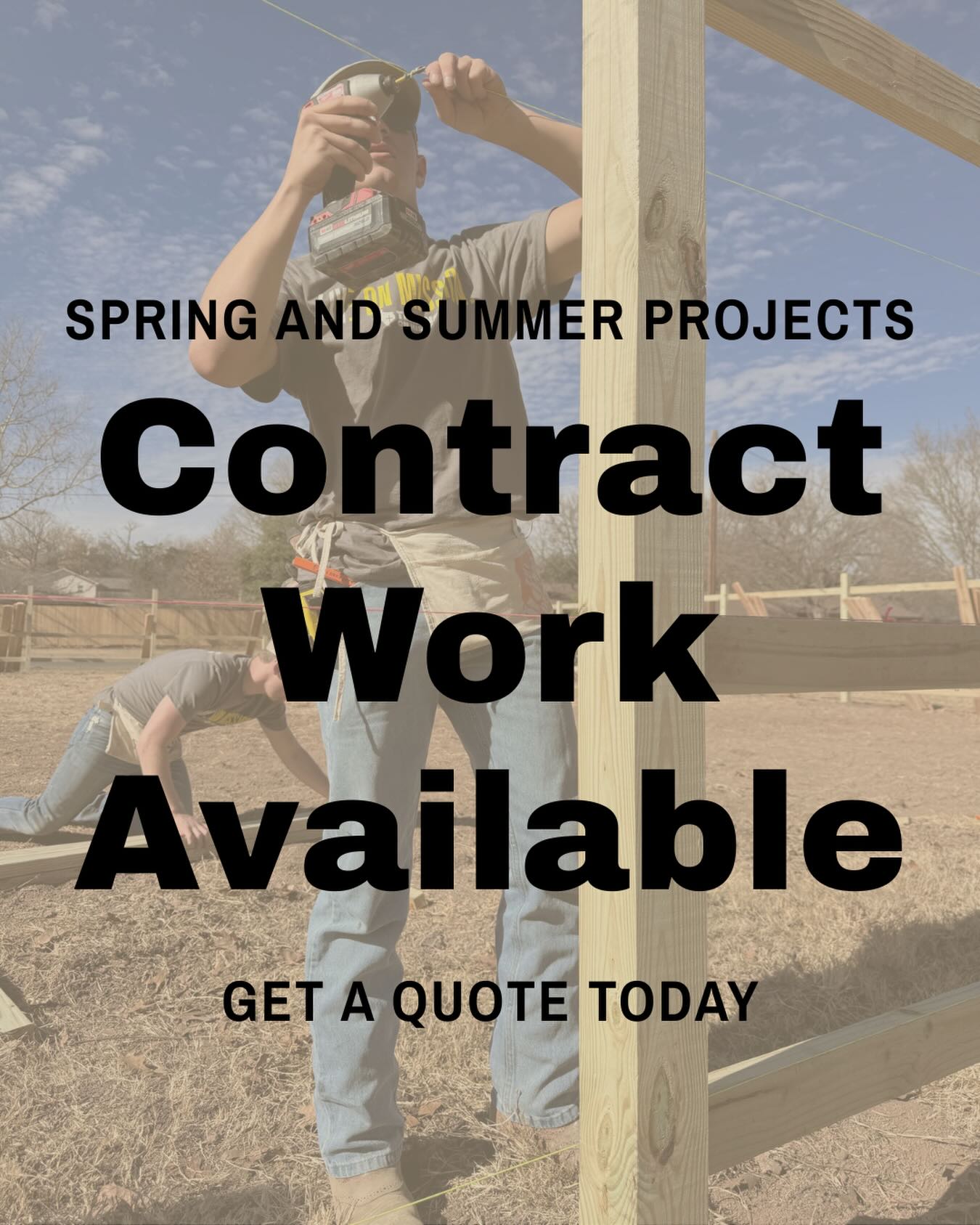 New Year, New Projects! Now taking on new contract work in the Brazos and Collin Counties — use the link in our bio to get a quote today. From pool decks to new fencing—we’ve got you covered.
