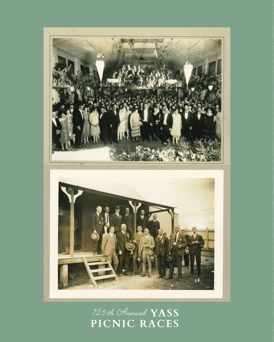 We have been doing this for 125 years. Not many traditions make it this far or stay this well loved, but the Yass Picnic Races have.
These photos tell part of the story: the Race Ball with its chandeliers and champagne, the early race officials in their suits standing outside what appears to be the original jockey shed, a newspaper clipping from a Friday race day in 1969 featuring Mrs Caroline Spittle (a really touching memory of an incredibly well respected and valued member of the YPRC and wider Yass region ❤️), and Jenny Hewlett and Katie Walker looking terribly glam in their 1970s polka dots.
Different decades. Different dresses. Same place. Same pull to come back each year!
That is what makes this year different. It is not just another race day, it is 125 of them. It is your grandparents meeting under those trees, your parents taking you as a child, and now you bringing your own. It is the conversations that happen once a year, the reunions that only happen here, the tradition that somehow never gets old.
This is more than a race meeting. It is a thread that has been running through this community since 1900, and we are still holding on to it.
Thank you to everyone who has been part of keeping it alive.
#YassPicnicRaces #125thYassPicnicRaces #125YearsOfRacing #MarchmontRacecourse YassValley CountryRacing CommunityEvent