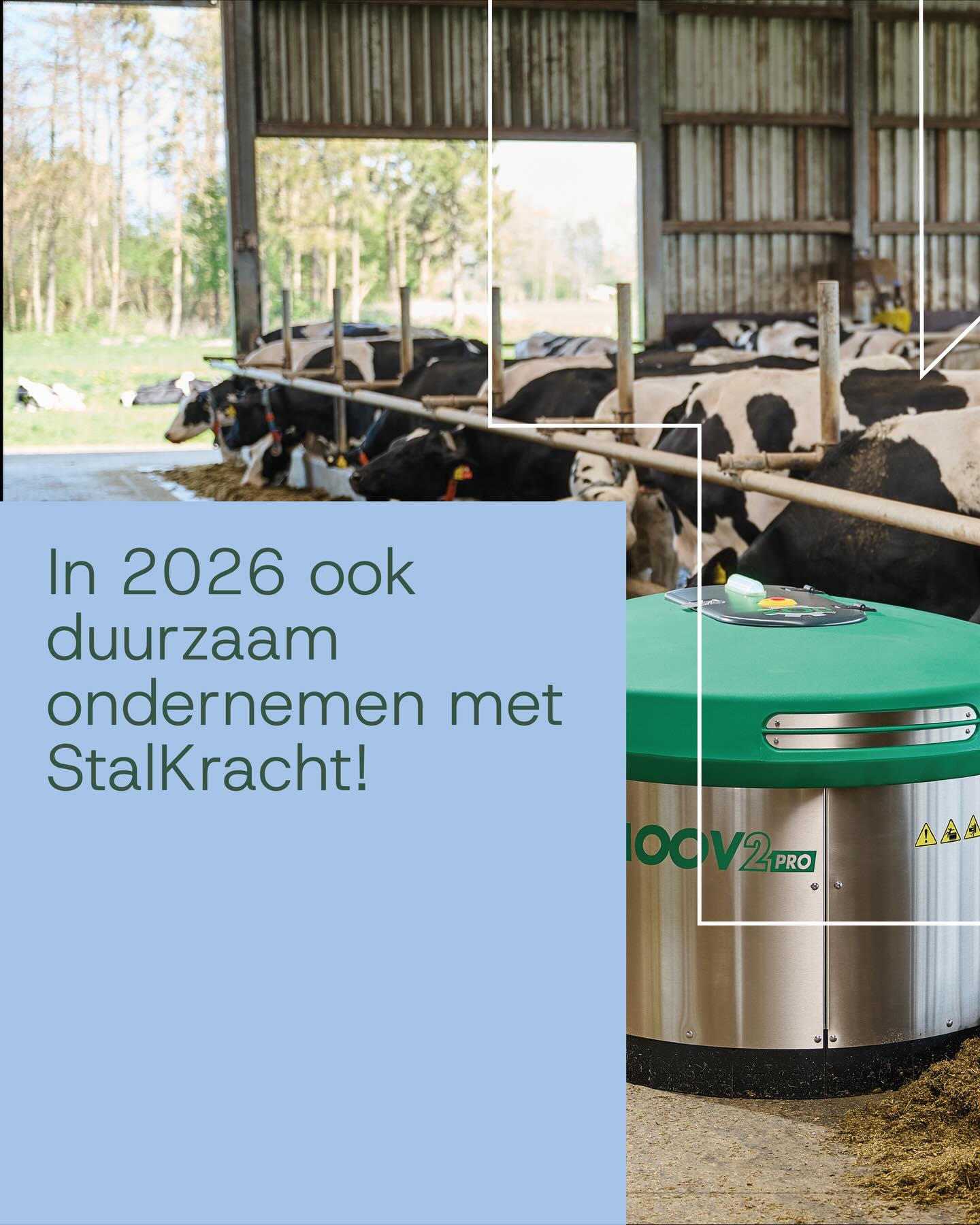 Duurzaam ondernemen met StalKracht, verlengd in 2026!
Goed nieuws! De voordelen waar we in 2025 al over vertelden, gelden ook in 2026.
Met de JOZ vooraanschuifrobot wordt energie besparen beloond:
✔️ Tot 40% fiscaal voordeel via de EIA
✔️ 12,5% Rabobank duurzaamheidsbijdrage
✔️ DEMO mogelijk
Slim investeren in je stal - slimme stallen, sterke boeren!
•
•
@joz_homeofthecleanstable #stalrobot #robot #joz #voerrobot