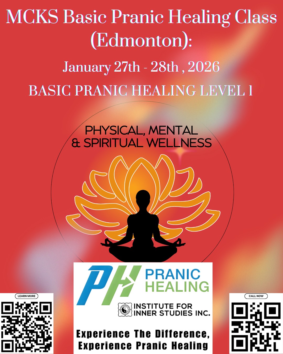 MCKS Basic Pranic Healing Class (Edmonton):
Course Dates: 27th and 28th January 2026 (9am to 6pm)
Venue: 172 Hemingway road NW, Edmonton, T6M 2Y8
Instructor: Sudheer Harikant
Contact: Sudheerharikant@gmail.com, 780-709-7503
Course fees: NEW: CAD 441.00 (including GST), REVIEW: $183.75 (including GST), contact instructor for available payment plan options
Details: Basic Pranic Healing Level 1 explains the structure of the energy body and chakra system. You will learn the basics of working with your energy aura, including learning to "scan" or feel the energy and much more.