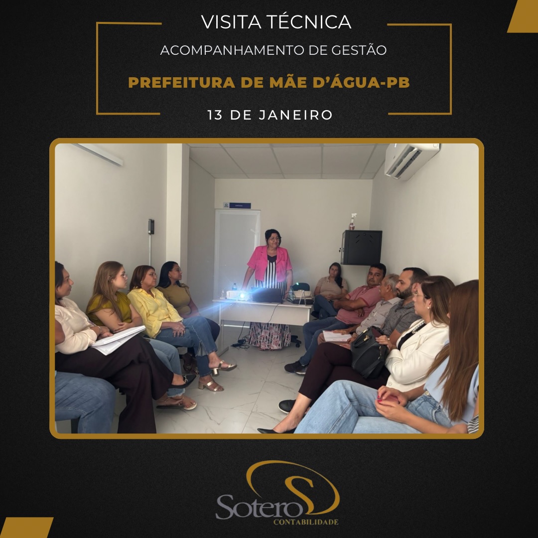 A Sotero Contabilidade realizou no dia 13/01/2026 Reunião de Alinhamento dos Processos para um bom desempenho das funções na Administração Municipal, com a presença do Prefeito Jucélio , gestora de Educação Edna Soares e os setores de Administração, Planejamento e Finanças da Prefeitura Municipal.