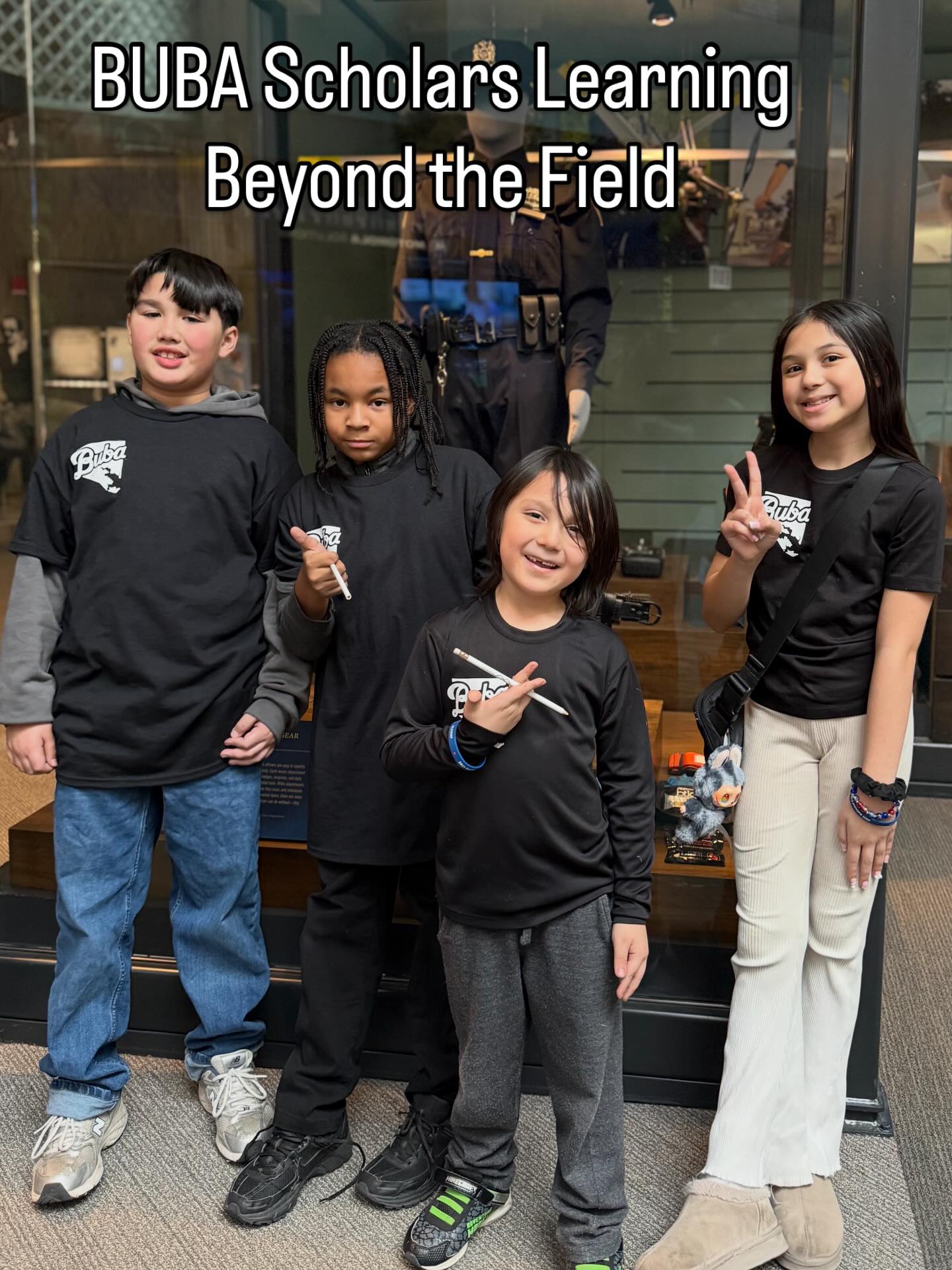⚾️🔍 A powerful day of learning for BUBA Scholars from Baltimore City! 🔬⚾️
Today, our BUBA Scholars—Baltimore City middle school students representing leagues across the city—visited the National Law Enforcement Museum in Washington, DC as part of our Badges to Baseball program.
With support from the Ripken Foundation and incredible museum staff, students participated in a hands-on CSI investigation—analyzing a crime scene, taking fingerprints, learning about DNA, and exploring the science behind police investigations.
Special shout-out to the Carroll Park Panthers and Coach Howard for their leadership and support in making the day run smoothly. Experiences like this show our scholars how teamwork, curiosity, and discipline extend far beyond the baseball field.
🙏 Thank you to everyone who made this experience possible.
#BUBAScholars #BaltimoreCityYouth #BadgesToBaseball #BeyondTheField #STEMExposure YouthDevelopment EducationThroughSports
@calripkensrfdn
@nationallawenforcementday
@nleomf
@carrollpark_athletics @pigtownbmore @friendsofcarrollparkbaltimore @pigtownmainst @playersalliance @bcyfund @swp_baltimore @sbg_partnership