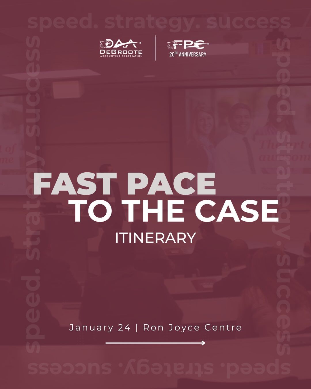 Fast Pace to the Case is designed to simulate the intensity and collaboration of real-world business and accounting environments.
From opening remarks and skill-building sessions to dedicated case time, presentations, and networking opportunities, each part of the day is thoughtfully structured to challenge participants and support their professional growth.
Sign up now for the chance to win up to $2000 through the link in our bio.
