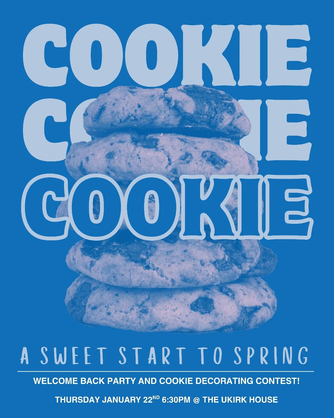 Join us at the UKirk House a week from today for a sweet welcome back party! There will be food, lots of cookies to eat, and of course cookies to decorate!! We can't wait to see you!