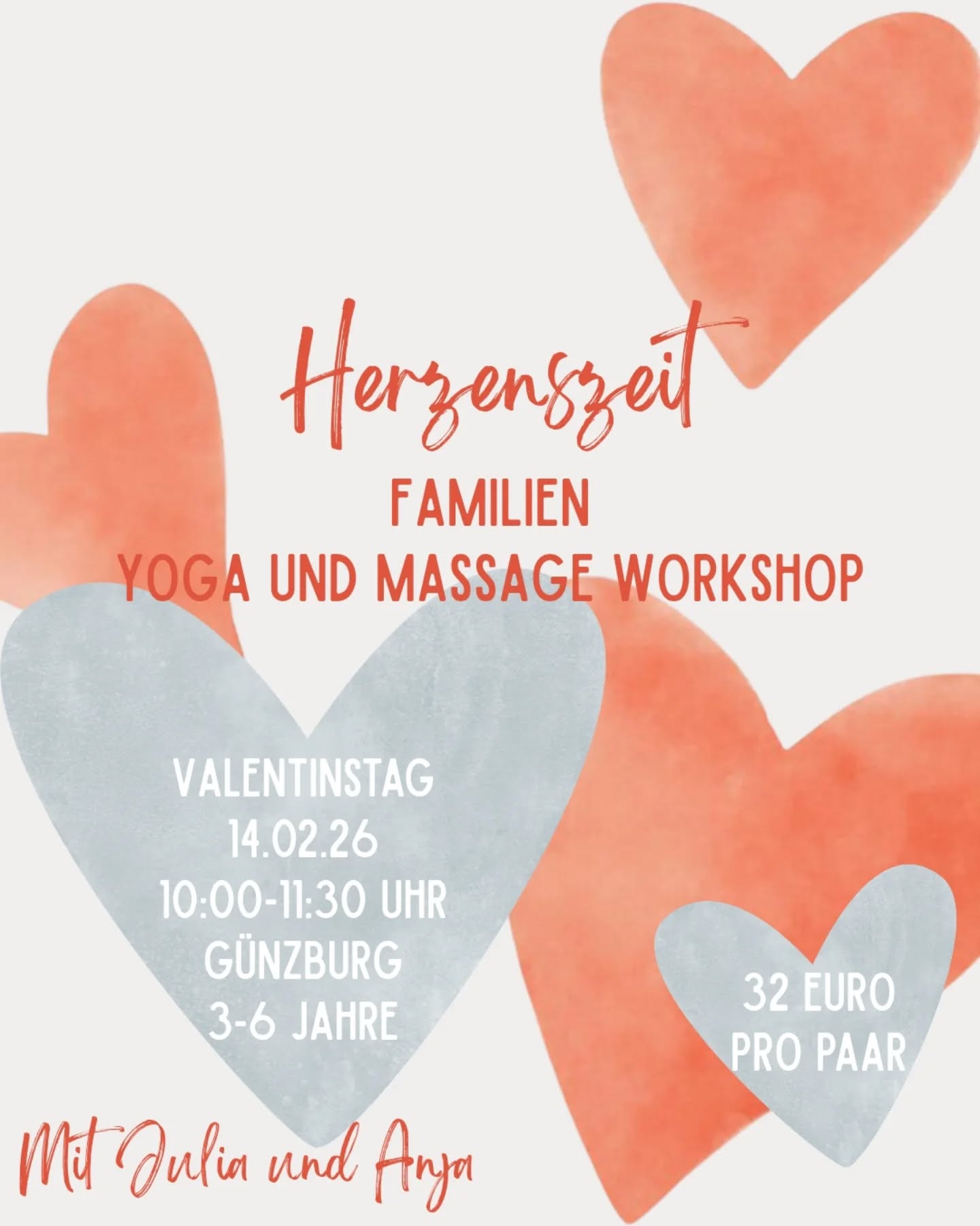 Ein neuer Workshop steht in den Startlöchern! Dieses Mal wird es nicht nur um Yoga gehen, sondern wir lernen den ein oder anderen Massagegriff kennen, sodass die Eltern auch Zuhause ein schönes Werkzeug an der Hand haben, ihren Kindern Entspannung, Verbindung und Aufmerksamkeit zu schenken🙂💫
Die liebe @juliaschweglerworsch gibt uns hierzu kindgerechte, aber trotzdem professionelle Tipps und Tricks!
Es wird also nicht nur bewegt, sondern auch richtig entspannend - eine wunderschöne Möglichkeit euch gemeinsame, wertvolle Zeit zu schenken💫
Wer ist dabei?🤍🎀
#kinderyoga #Massage #kinderentwicklung #Entspannung #workshop