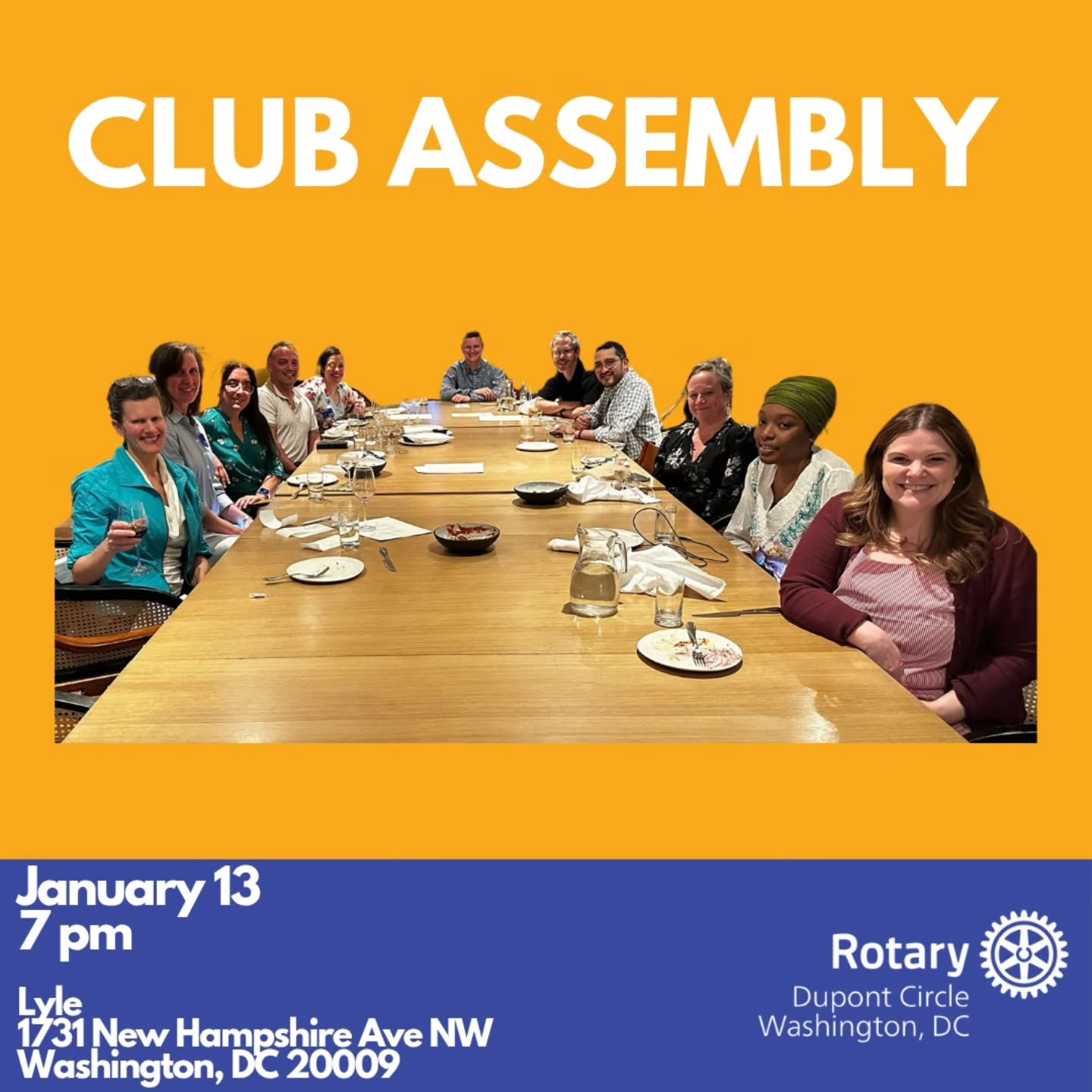 Join us for our first meeting of the new year as we assemble and discuss club matters. #dupontrotary #serviceaboveself