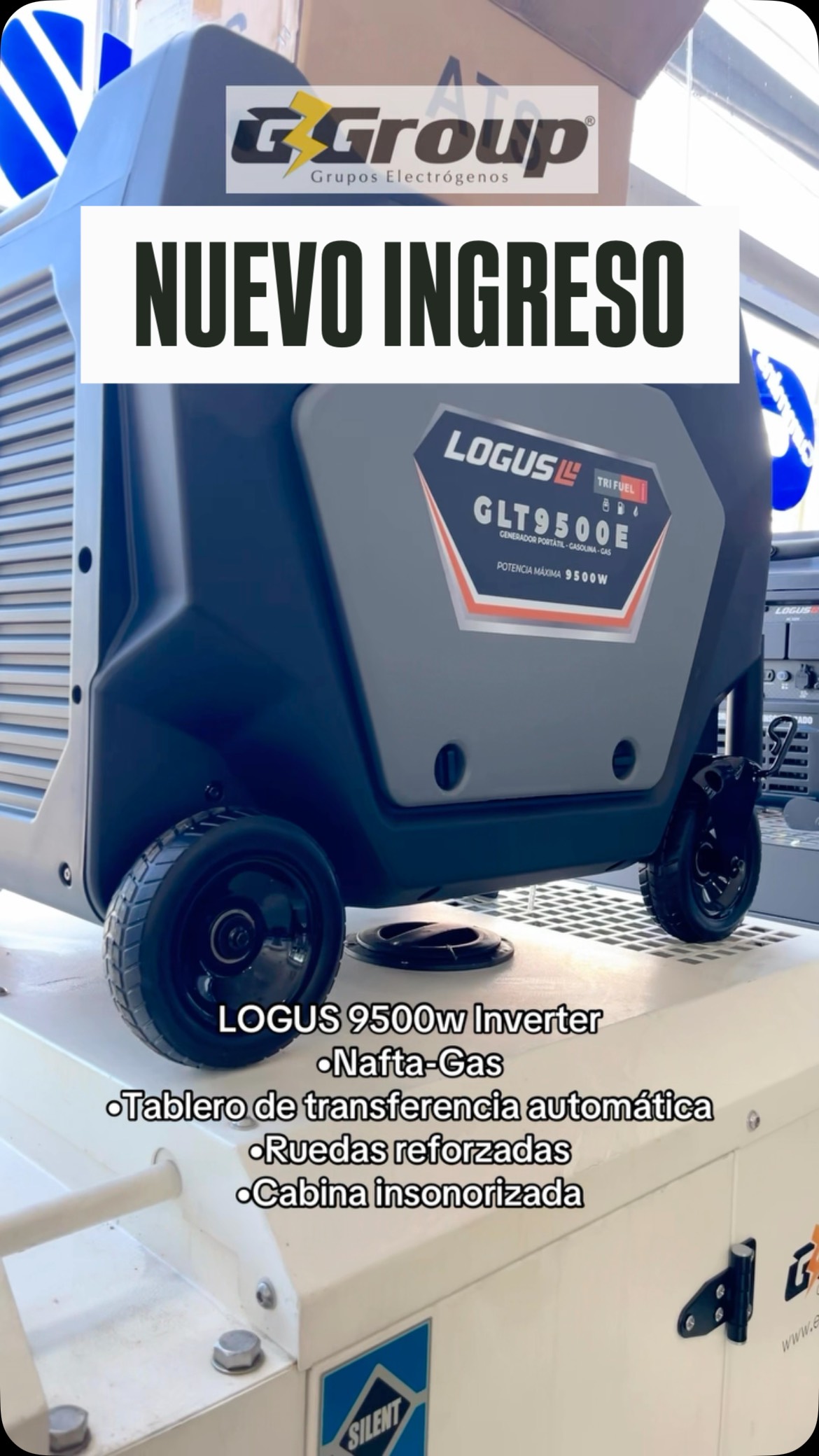 El Logus GLT9500E es un grupo electrógeno inverter de alta potencia, diseñado para quienes necesitan energía estable, confiable y silenciosa tanto en el hogar como en usos profesionales.
Con una potencia máxima de 9500 W, este equipo incorpora tecnología inverter, lo que garantiza una corriente limpia y estable.
Su sistema Tri-Fuel permite funcionar con nafta o gas, brindando mayor flexibilidad, ahorro en combustible y continuidad de servicio ante cortes prolongados.
🔧 Características destacadas:
• Tecnología Inverter: tensión y frecuencia estables
• Potencia máxima: 9500 W
• Sistema Tri-Fuel (gasolina / gas)
• Funcionamiento más silencioso y eficiente
• Arranque eléctrico
• Diseño cerrado e insonorizado, ideal para uso domiciliario
• Ruedas reforzadas para fácil traslado
• Excelente autonomía y bajo consumo
•Tablero de transferencia automática
💡 Ideal para:
• Casas y departamentos
• Comercios
• Oficinas
Un equipo robusto, moderno y versátil, pensado para quienes no pueden quedarse sin energía.
📲+54 9 11 4245 9554
✉️energiagegroup@gmail.com
📍Av. Hipólito Yrigoyen 9598 - Lomas de zamora
#gruposelectrógenos #energíaconfiable #grupoelectrógeno #energíasininterrupciones #energíafiable