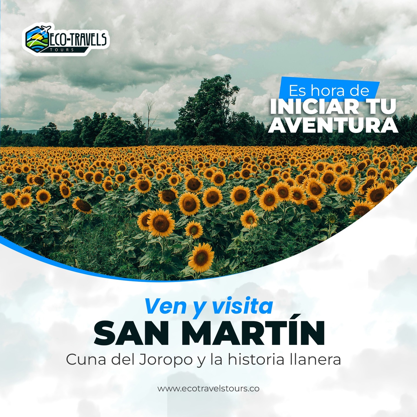 San Martín respira joropo, historia y tradición.
Sus fiestas son las más antiguas del llano, y sus campos florecen con girasoles y aves.
Aquí el alma llanera se vive con orgullo.
#SanMartínMeta #JoropoVivo #EcoTravelTours