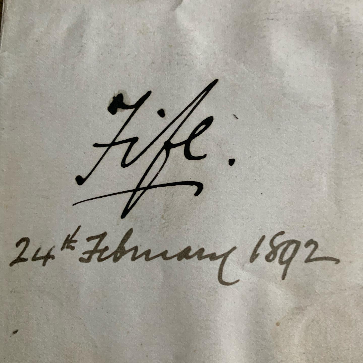 Signature of the 1st Duke of Fife, 5th Baron of MacDuff
