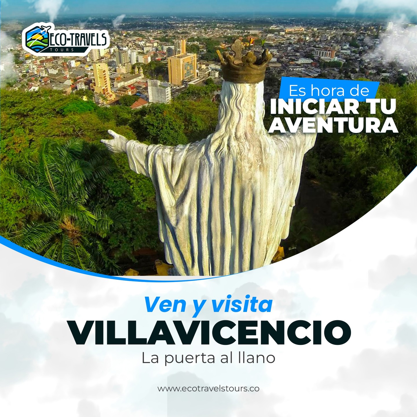 Villavicencio es el inicio de toda aventura llanera.
Disfruta de su cultura vibrante, la música del joropo y la gastronomía típica.
Visita lugares icónicos como Las Malocas, el Bioparque Los Ocarros y el mirador Cristo Rey.
Aquí comienza tu conexión con la inmensidad del Meta.
#VillavicencioMeta #PuertaAlLlano #EcoTravelTours