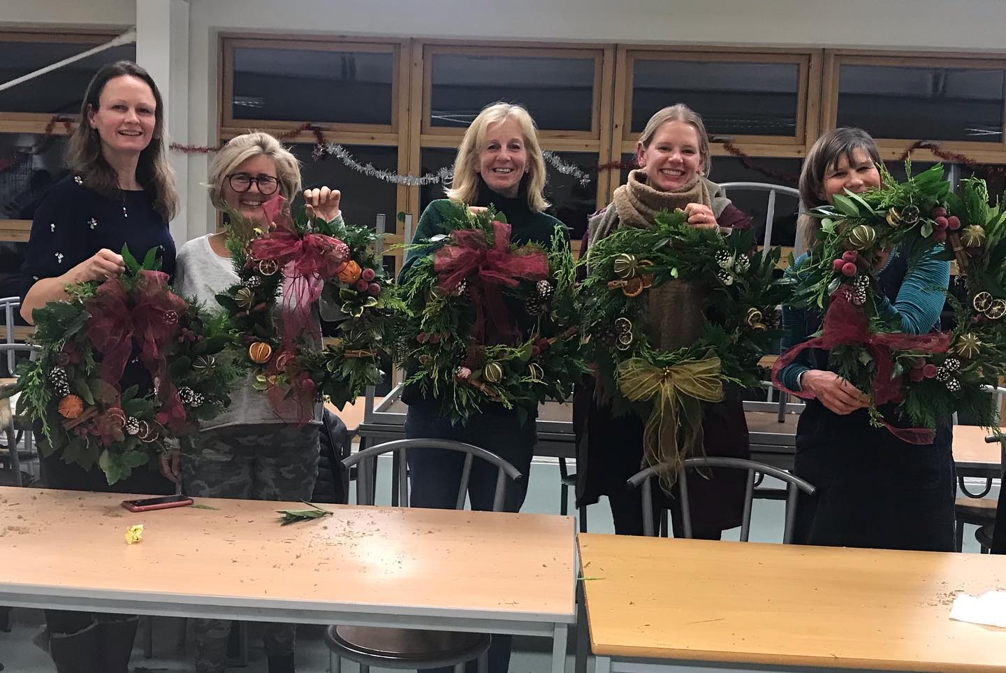 Westerhill physio team wreath building! #christmaswreath #physiolife