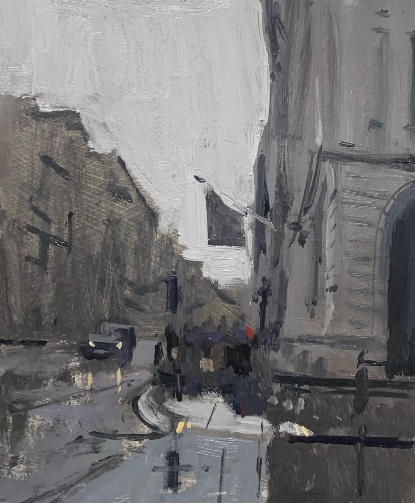 Rain in London.
#oilpainting #londonart #londonpainting
