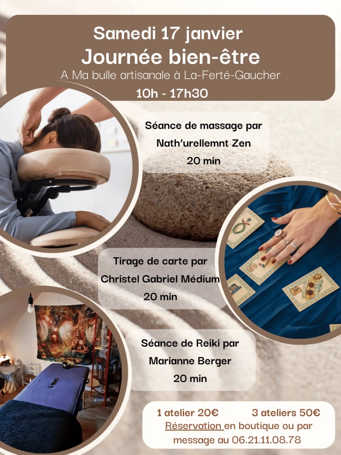 🚨 Il reste de la place pour le massage et le reiki ! C'est maintenant ou jamais pour réserver ! Et vous pourrez profiter des macarons toute la journée sur place ou à emporter 😋 une belle journée vous attend à la boutique Ma bulle artisanale à La-Ferté-Gaucher samedi 17/01 🗓️
@wondercreations77 @christelgabrielmedium @nathurellementzen
#journeebienetre #massagetherapy #reiki #BienÊtre #macarons