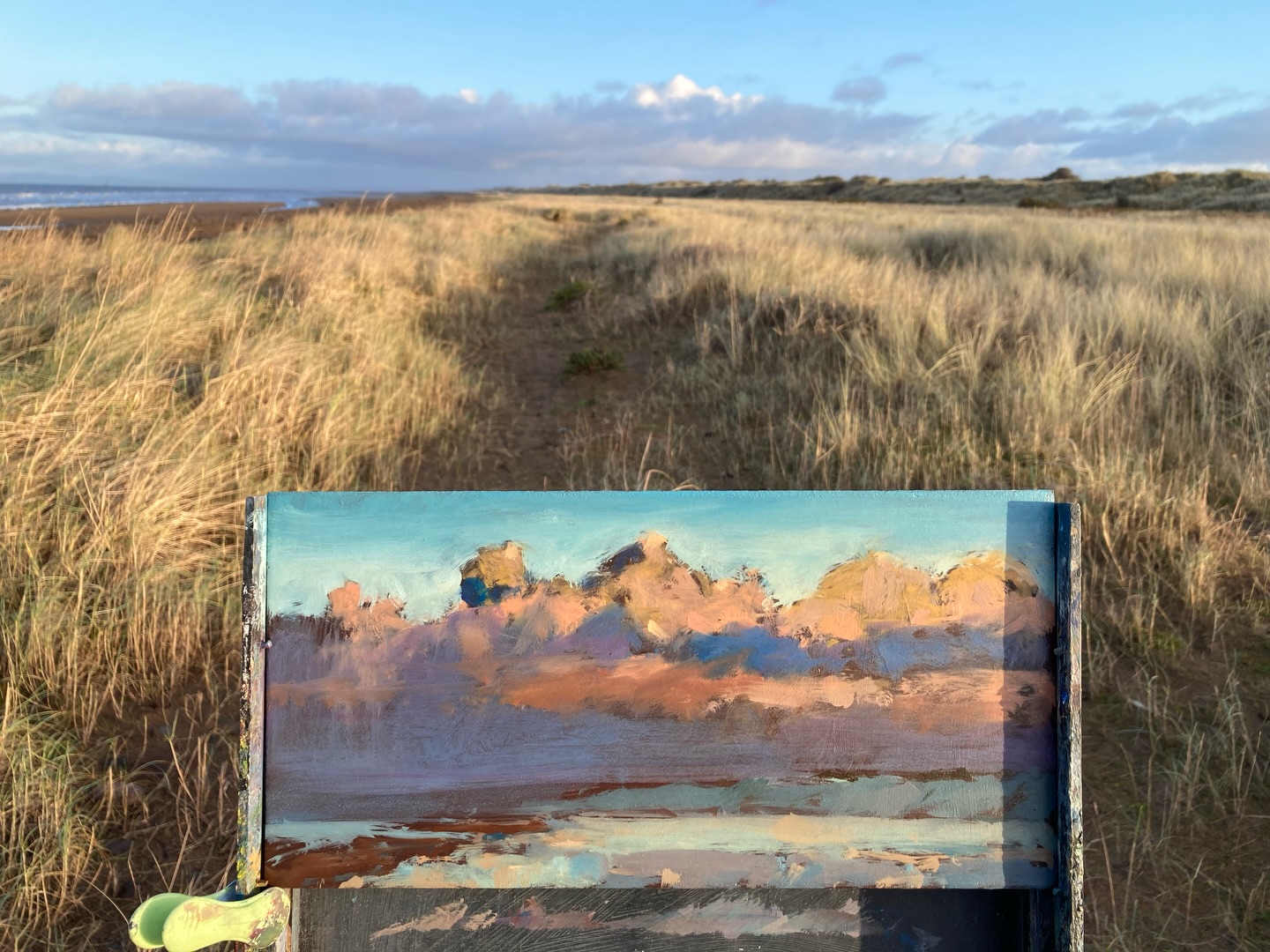 It was a beautiful light on the Solway this morning, I was just trying to capture the shifting colours in the clouds as the sun rose