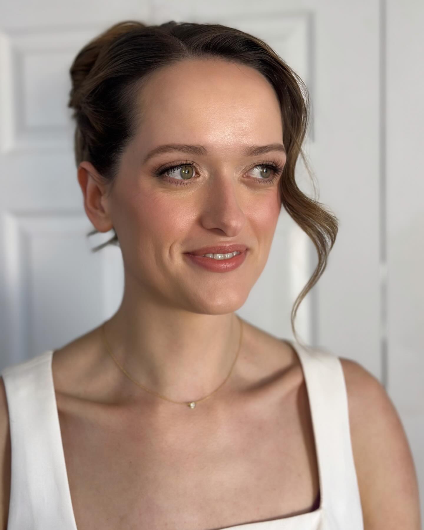 When we look at inspo, I always take the feeling of the look first: soft, glowy, pink, very you. Then I translate that into something that will last all day, photograph beautifully, and still feel like yourself.
𝐒𝐤𝐢𝐧: Inspiration photos lately are often light coverage foundation and dewy, which looks amazing in real life but doesn’t always have the best longevity or can read shiny in photos as the night goes on. For Tess, I kept her skin glowy but more controlled so it stays fresh from ceremony through reception.
𝐁𝐥𝐮𝐬𝐡: The fresh, dewy pink tones she loved are still there, but I placed the blush more intentionally to softly lift and sculpt her face. We tweaked the shade from her inspo photos to suit her skin tone. It still reads soft and romantic, just a bit more balanced and bridal.
𝐄𝐲𝐞𝐬 & 𝐁𝐫𝐨𝐰𝐬: Her makeup inspo was very minimal on the eyes, so I kept that same softness while adding just enough definition and subtle shimmer so her eyes don’t get lost in photos or from a distance. It’s subtle, but it makes a big difference. Brows were softly shaped to frame her face while staying natural.
𝐋𝐢𝐩𝐬: Tess’s inspo featured mauvey, glossy lips, but after talking through past weddings she’s been in, she shared that mauve tones often made her feel washed out and never quite right for her. We pivoted to a soft pinky-peach lip instead, staying in the same pink-nude family, just with a tone and finish that feels more flattering, comfortable, and wearable for kissing, talking, and all-day longevity.
𝐁𝐢𝐠 𝐏𝐢𝐜𝐭𝐮𝐫𝐞: My goal is always that you look in the mirror and see yourself, just a little more polished and timeless. Never overdone, never overly trendy, and never too heavy.
What do you think of Tess' bridal preview?
#dcmakeupartist #dmvweddinghairstylist #baltimorebridalmakeup #marylandmakeupartist #bridalmakeup