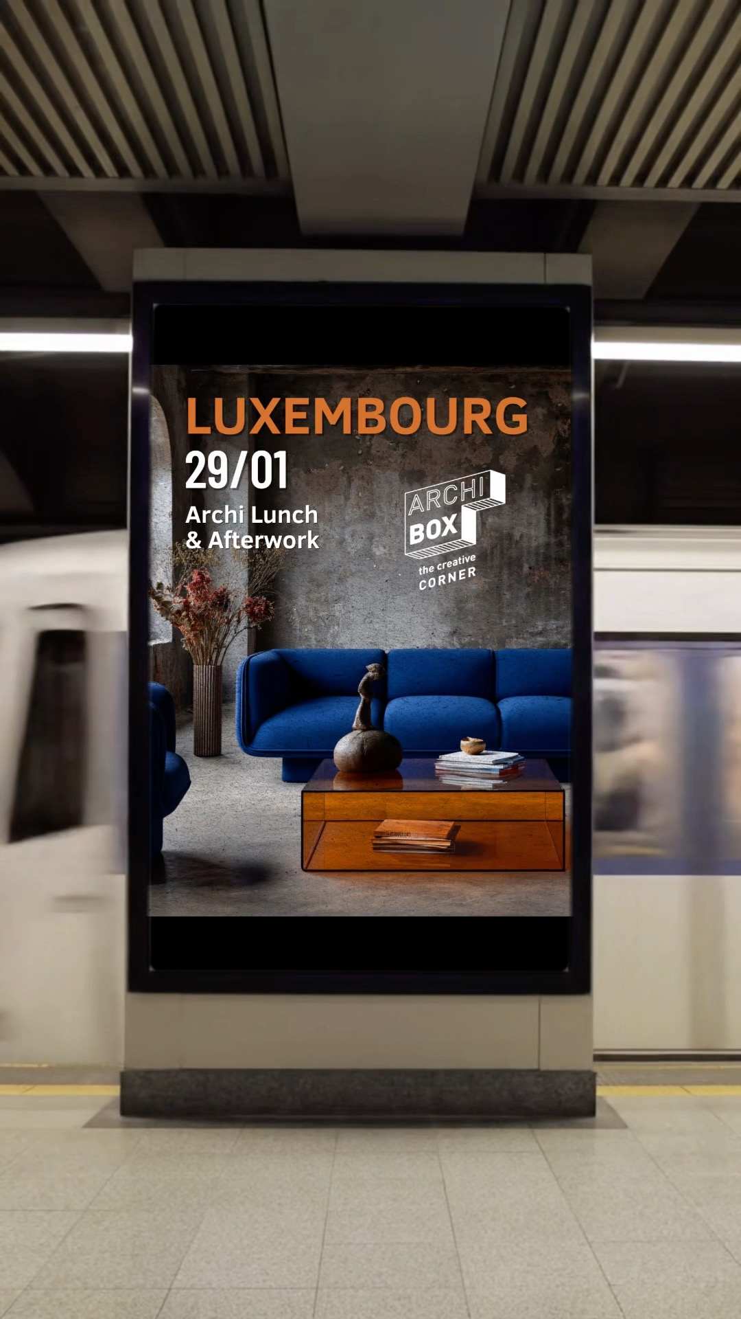 Prochain arrêt : Archi Box 🚇✨
Un événement pensé pour les architectes.
Deux moments pour se rencontrer autrement et échanger avec des fabricants inspirants.
Rendez-vous :
📍 Domaine de la Gaichel, Luxembourg
🗓 29 janvier
🕚 Archi Lunch | 🕕 Afterwork
🔗 Inscriptions sur : www.archibox.lu
#architectes #architects #luxembourg #afterwork #fabricants #lunch #rencontresprofessionnllelles #luxembourg #architectedinterieur #design