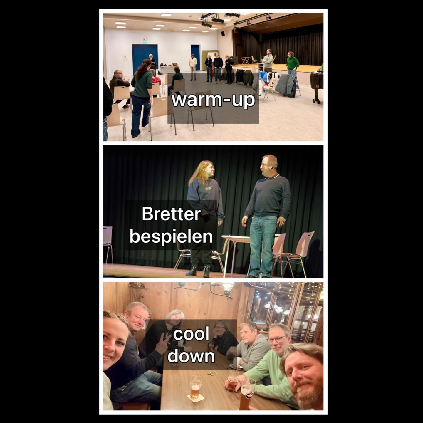 warm up - Bretter bespielen - cool down
#so #läuft #das #zisti #prob #aarwangen #aula #laientheaterlindenblatt #in3month #mirsidra #fun #theater #juhuuu