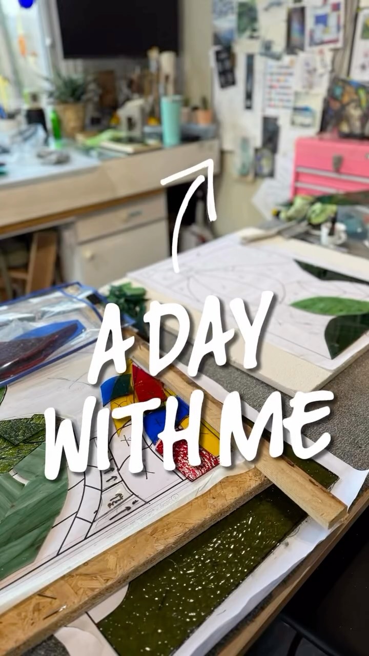 Join me for stage 2 of working on my current commission project.
As it’s a ‘wrap around’ view bordering the main front door, I’ve decided to cut the glass for all 5 panels first, before I lead them up, rather than doing them one by one. This means I can check that all the glass combinations work together and are balanced across the whole design before locking them in!
I cant wait for your to see how wonderful that white wispy I showed you earlier in the week looks when it’s against the light rather than flat on the table with paper behind!
A quick trip to the kiln for some painted details and then it’s time to lead….. I love it when a plan literally comes together!
#stainedglassartist #stainglasswindow #stainedglass #dailyvlog #adayinmylife #studiotime #bespoke #commission #leadedlights #colour #bristol #balloonfiesta #process #making #heritagecraft #handmade #NoAI #supportsmallbusiness #design #glassartist #cumbria #lakedistrict #glassart #clifton #suspensionbridge #makeitatmarket @bbcone
@the_makers_mill @thehappyherdwick @hare_hill_barn @edenvalleyartisticnetwork @ivymakersguild @make_it_at_market @wordsworthgrasmere @rheged_centre @contemporaryglasssociety