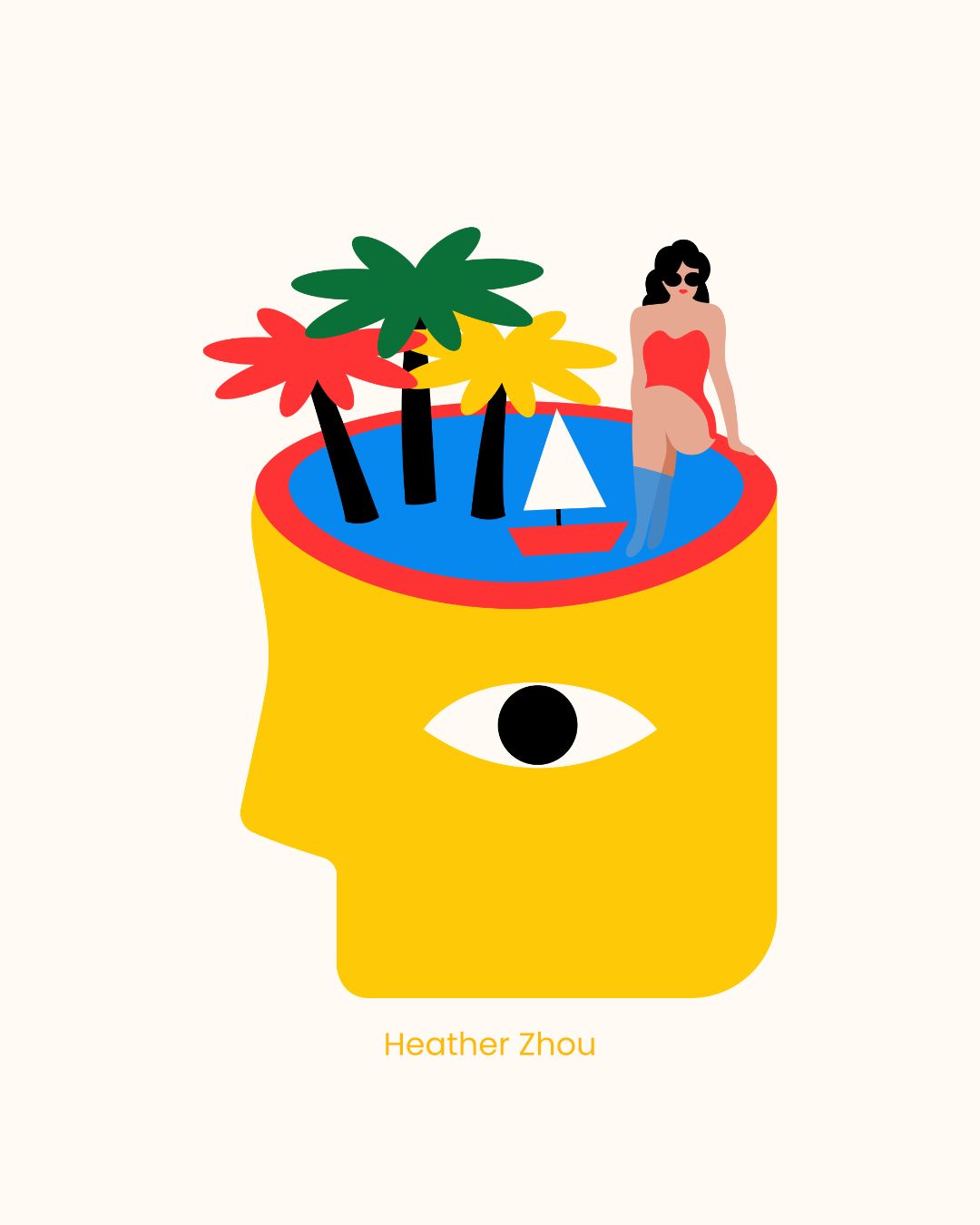 Memory 🧠 ⛵ 🌴
.
.
#minimalart #graphicartist #illustration #creativedesign #printdesign