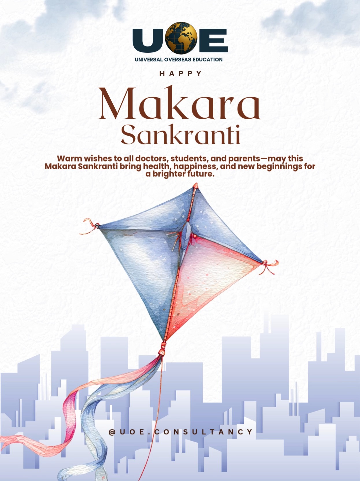 Happy Makara Sankranti ๐ช
Warm wishes from Universal Overseas Education (UOE) to all doctors, students, and parents.
May this auspicious festival bring health, happiness, prosperity, and new beginnings, and may your dreams soar high like kites in the sky. โจ๐พ
As the sun begins its northward journey, may your future shine brighter with success and opportunities. ๐๐
Wishing you a joyful and prosperous Makara Sankranti!
๐ธ Follow us: @uoe.consultancy
Ignore Tags:
#HappyMakaraSankranti #MakaraSankranti #FestivalOfHarvest #NewBeginnings #UOEConsultancy #UniversalOverseasEducation #EducationWithPurpose #FutureDoctors #PositiveBeginnings #FestiveVibes