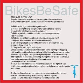 Colorado bike law, stay safe! http://colobikelaw.com/coloradolaw.html