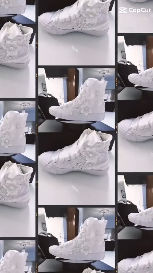 These custom all-white Converse sneakers were designed with sophistication in mind—adorned with 3D floral lace for a romantic, elevated touch. A perfect blend of comfort and couture for her special day.
#bridalstyle #wedding #sneakerhead #brideshoes #bridetobe