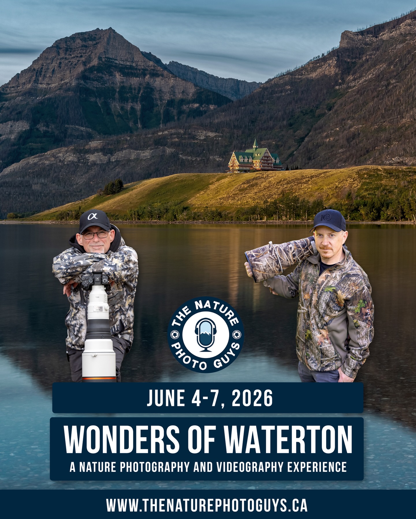 Wonders of Waterton is back! 📷🎥
Join Joe and Chris, ‘The Nature Photo Guys’, from June 4-7, 2026, for a hands on photography and videography workshop in stunning Waterton Lakes National Park.
This is your chance to level up your nature photography and get a solid introduction to nature videography while spending four days exploring Waterton’s incredible wildlife and landscapes.
Workshop Highlights:
- In field instruction on both photography and video techniques
- Classroom presentations on landscape and wildlife photography and video
- Incredible wildlife opportunities, from bears and foxes to eagles and elk
Spots are limited, so act fast to secure yours before they are gone!
👉 Visit www.thenaturephotoguys.ca for more information, or email info@thenaturephotoguys.ca to register or ask questions.
See you in Waterton!
#ExploreAlberta #TravelAlberta #AlbertaViews #MyWaterton #thenaturephotoguyspodcast