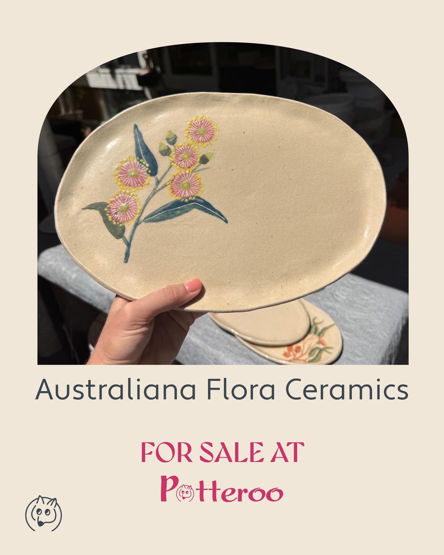 Australiana Flora inspired ceramics for sale at Potteroo Gift Shop, made by Lily ✨