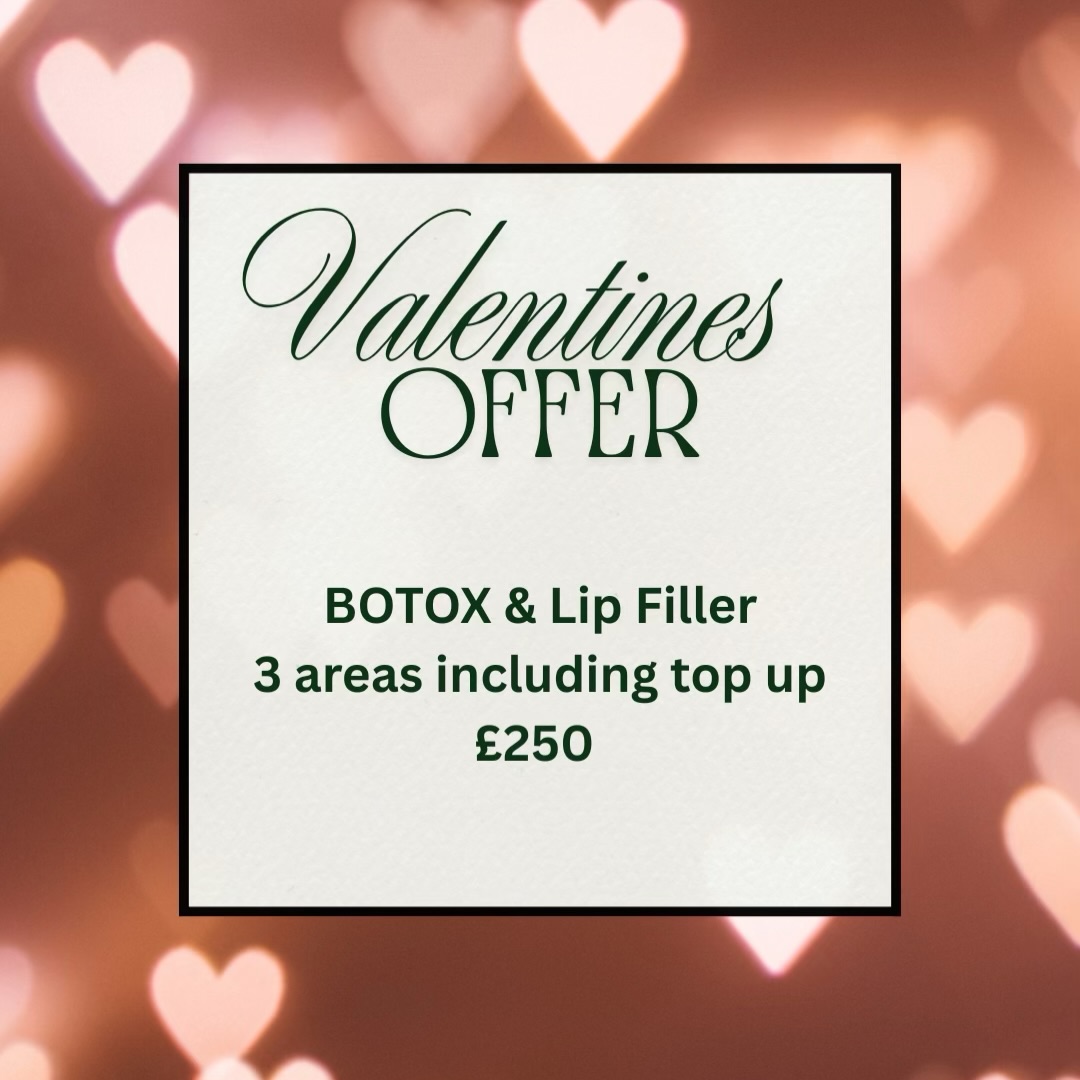 Valentine’s OFFER!
3 Areas Botox (Azzalure) including top up!
1ml of lip filler
Level 7 expert aesthetics practitioner
📍 Romsey 📍 Warminster
#romsey #totton #warminster #hilperton #trowbridge