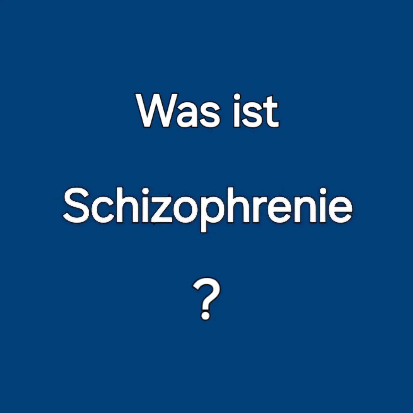-Schizophrenie-
Schizophrenie, auch als schizophrene Psychose bezeichnet, ist eine psychische Erkrankung, die das Denken und die Gefühlswelt der Betroffenen stört und zu Realitätsverlust, Trugwahrnehmungen und Wahnvorstellungen führt
#schizophrenie #schizophrenia #mentalhealth #mentalegesundheit #gesundheit