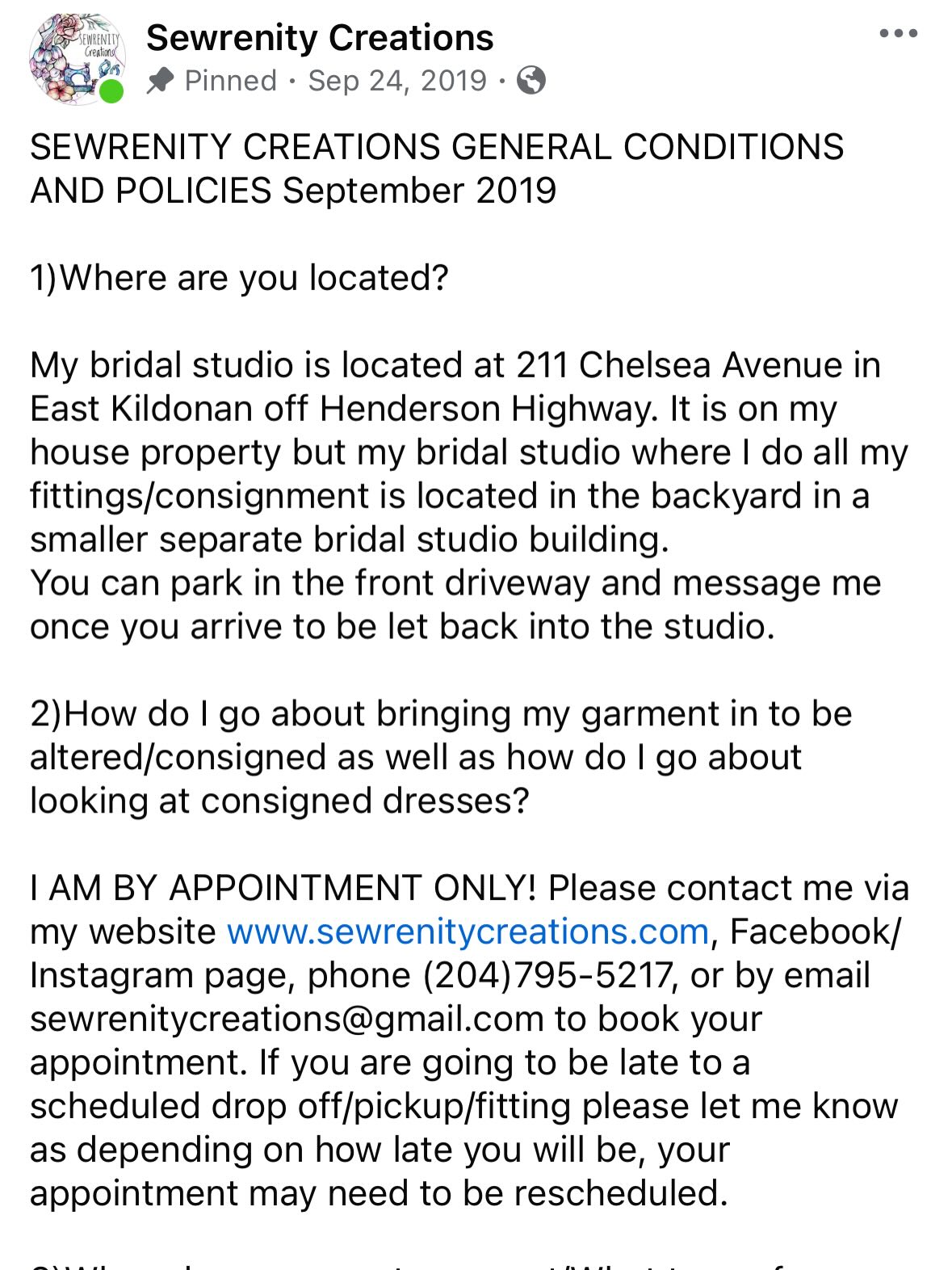 Friendly reminder of our policy on booking, payment and services rendered for any alterations or custom work✨ Our business policies are in place to keep things running smoothly and fairly for everyone. Unfortunately my hands are tied to what I can or cannot do in regard to addressing any issues if I am contacted by a third party individual without verification or contact from the direct client.
Any type of verbal/physical abuse, harassment, or threats of any kind from a client and their family/friends will NOT be tolerated and you will be asked to leave/pickup your garment AS IS without refund.
Please review my policies pinned on both my Facebook and Instagram business pages before booking—thank you for your understanding and support 🤍